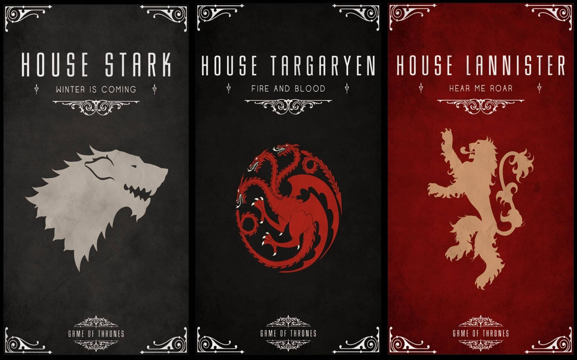 Lannister Stark和Targaryan家族背景