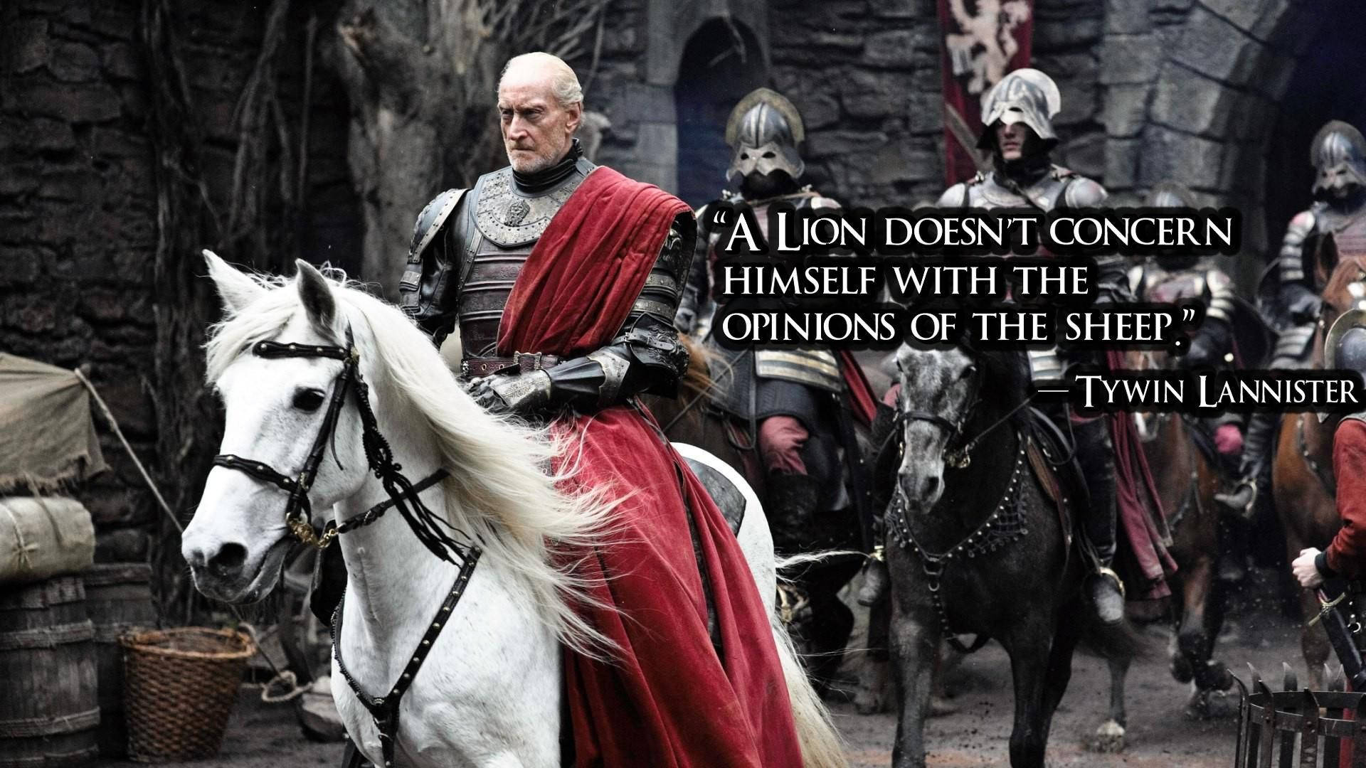 House Lannister Tywin Quote Background