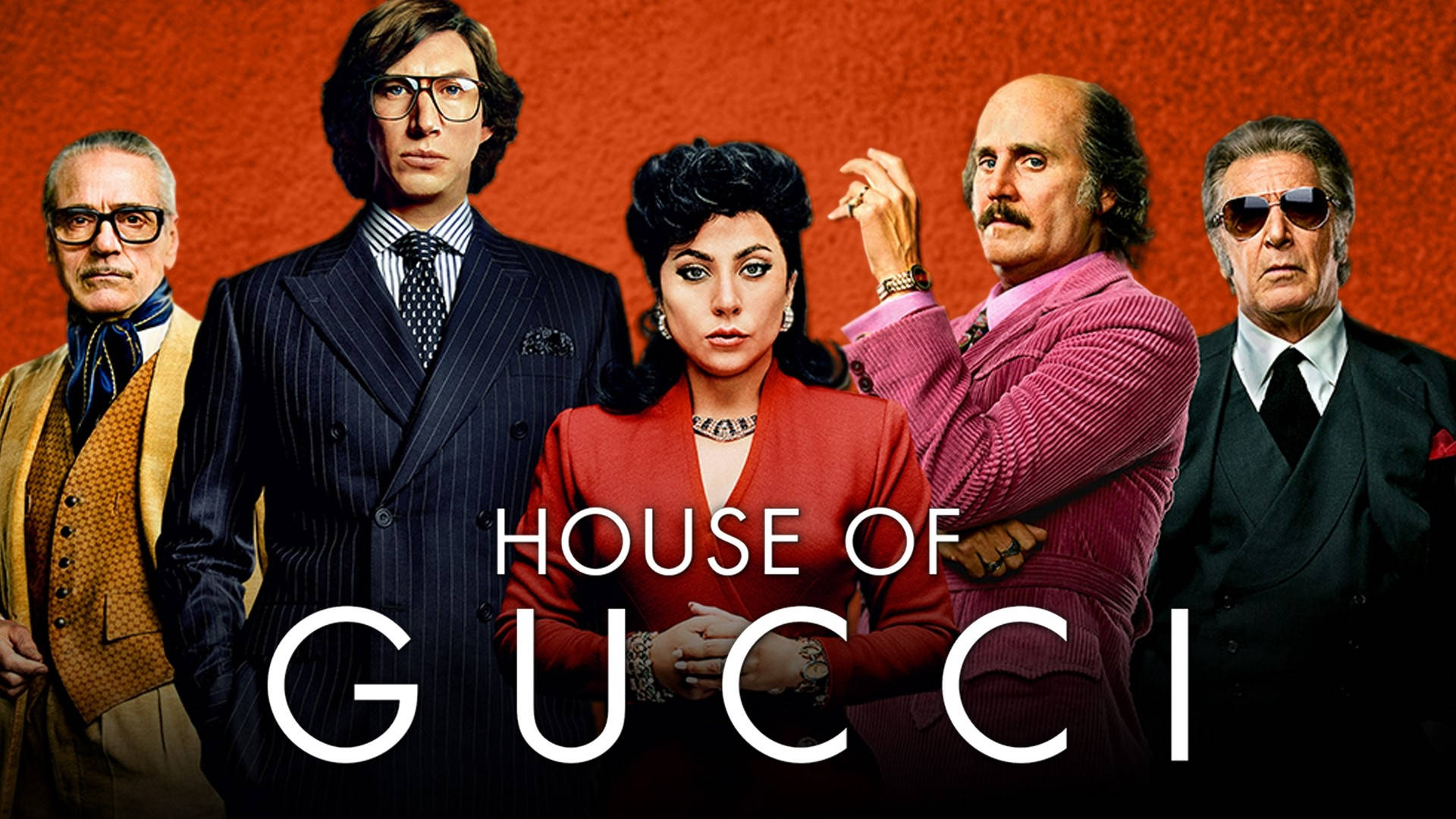 House Of Gucci Red Film Poster Background