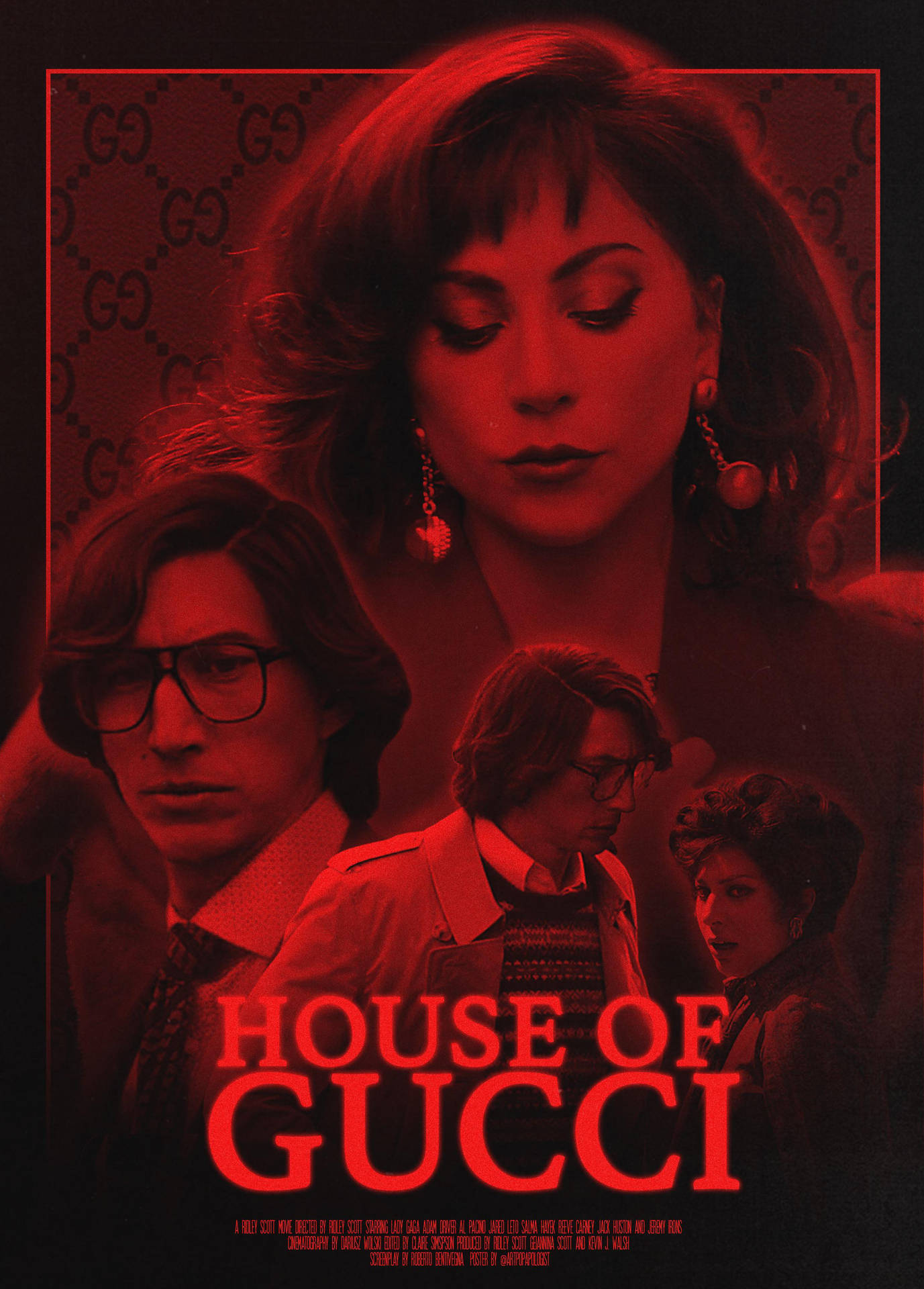 House Of Gucci Red Poster