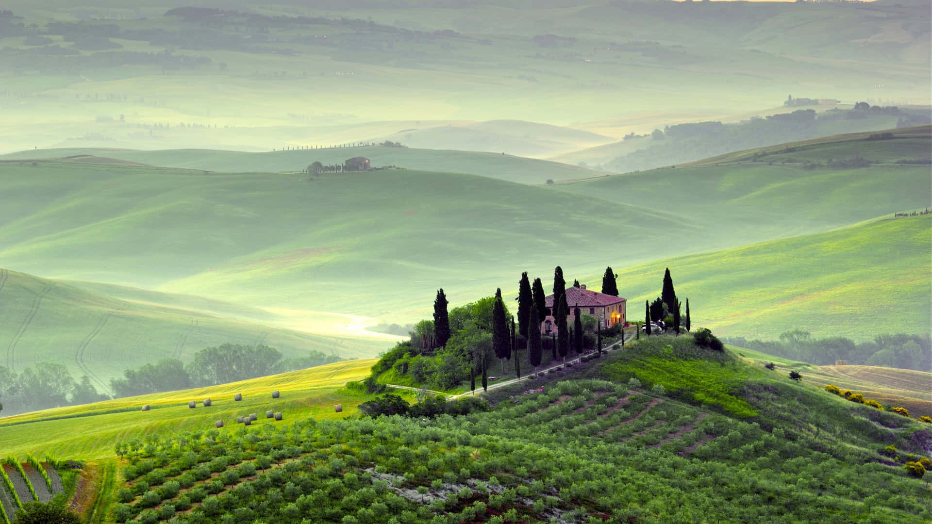 House On Top Of A Hill Background