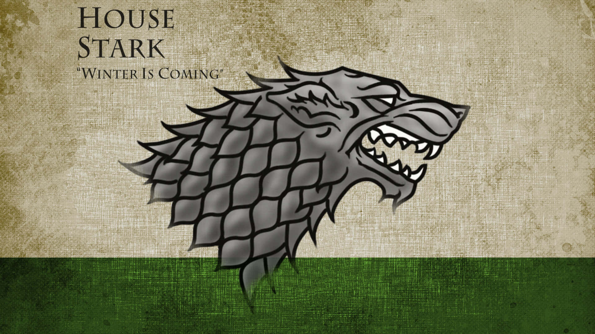 House Stark Green Light Brown Background