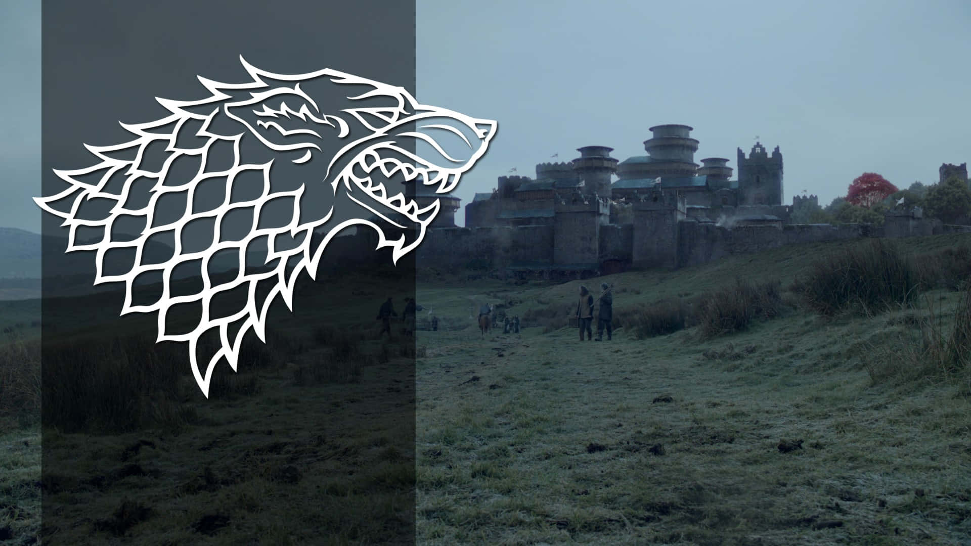 House Stark Logo Winterfell Background