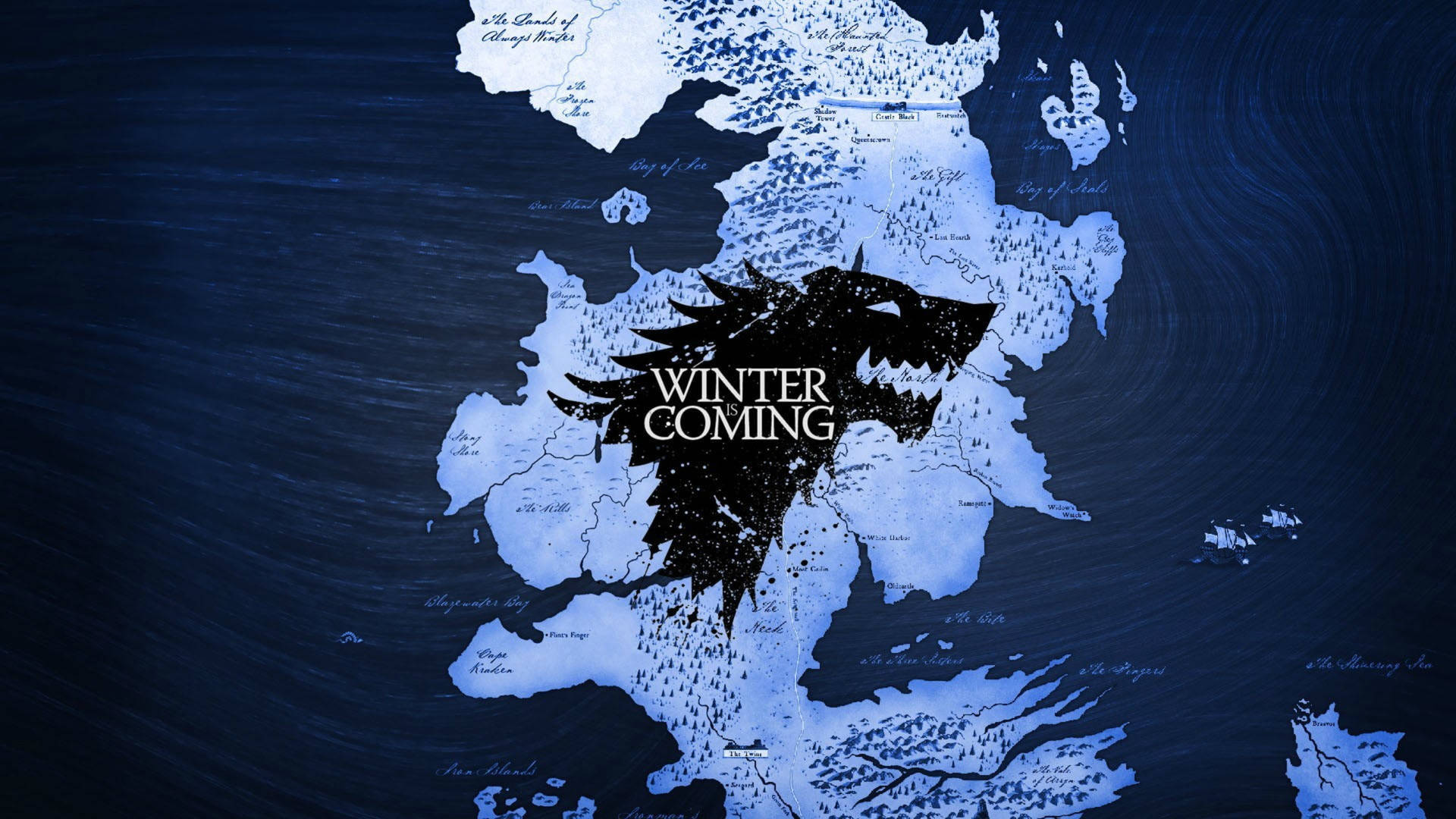 House Stark Winter Is Coming Map Background