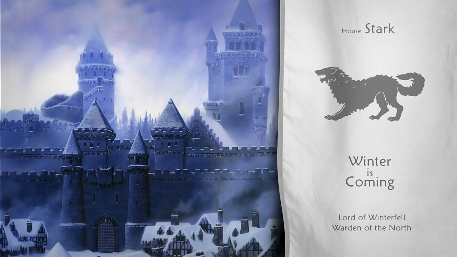 House Stark Winterfell Castle Poster Background