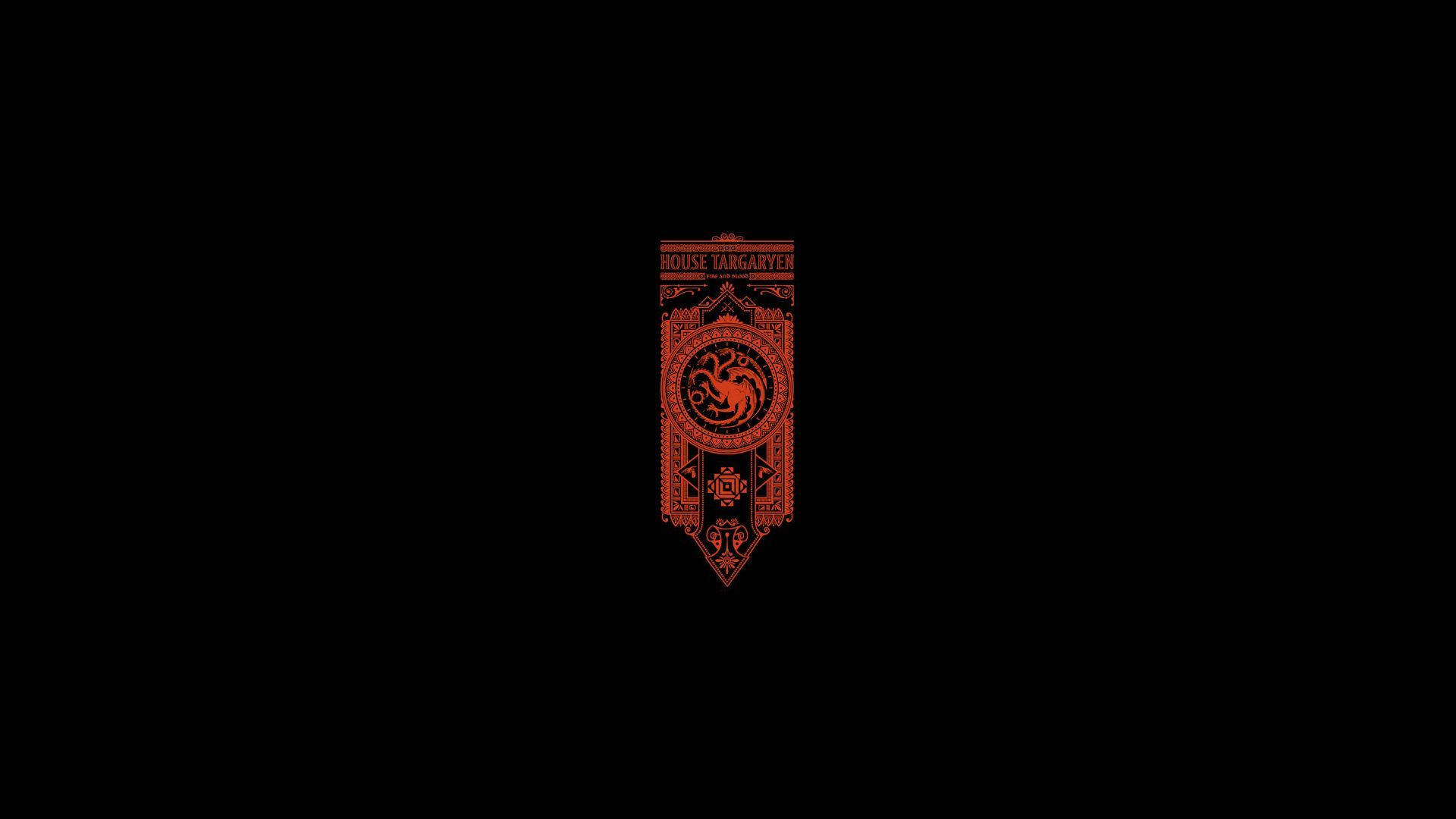 House Targaryen Red Banner Background