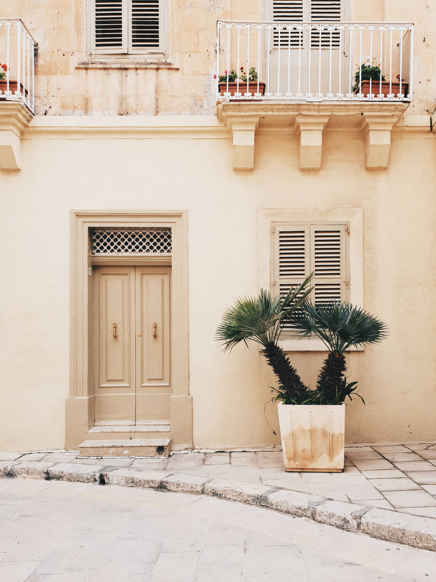 House With Beige Background Background