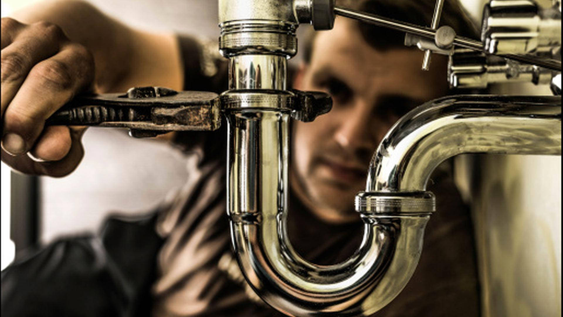 Household Sink Pipe Maintenance Plumber Background