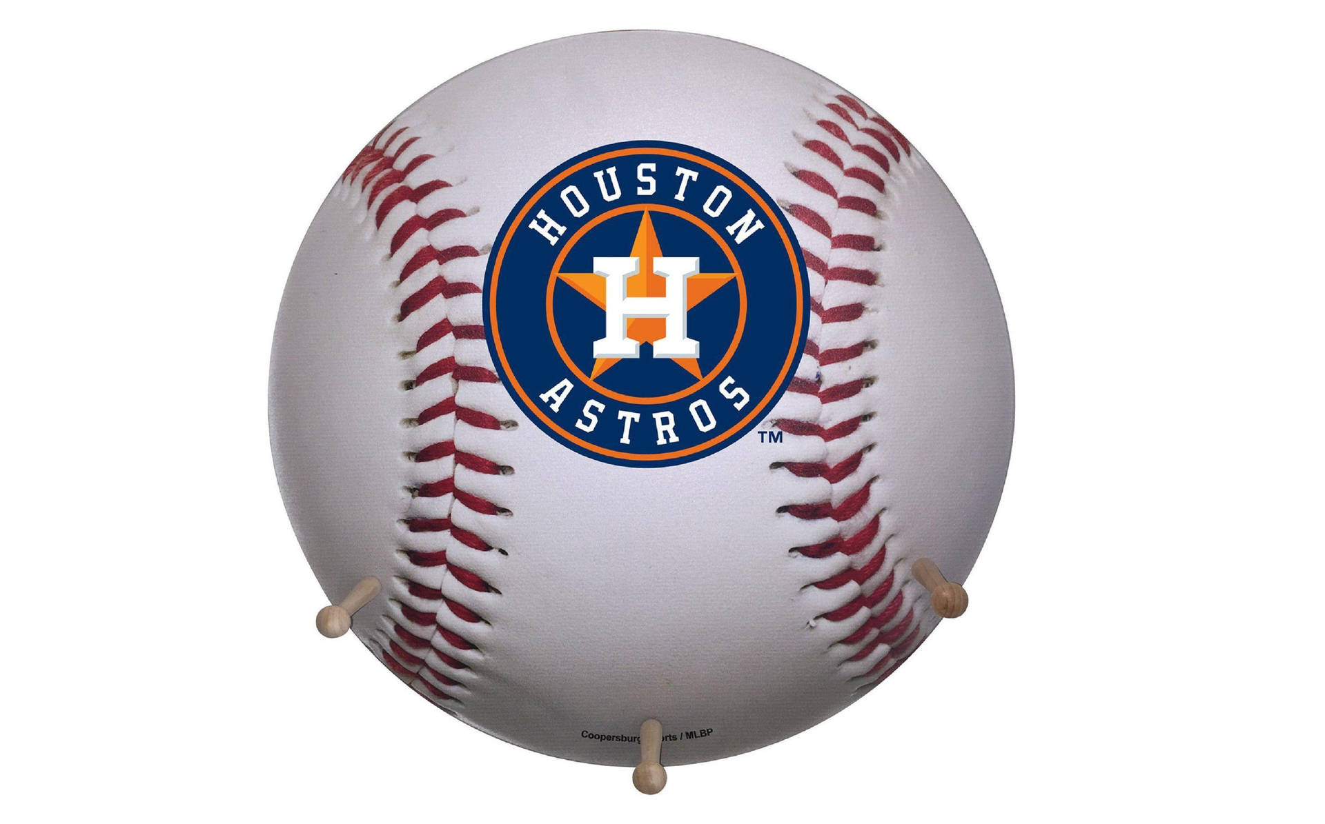 Houston Astros Baseball With Logo Background