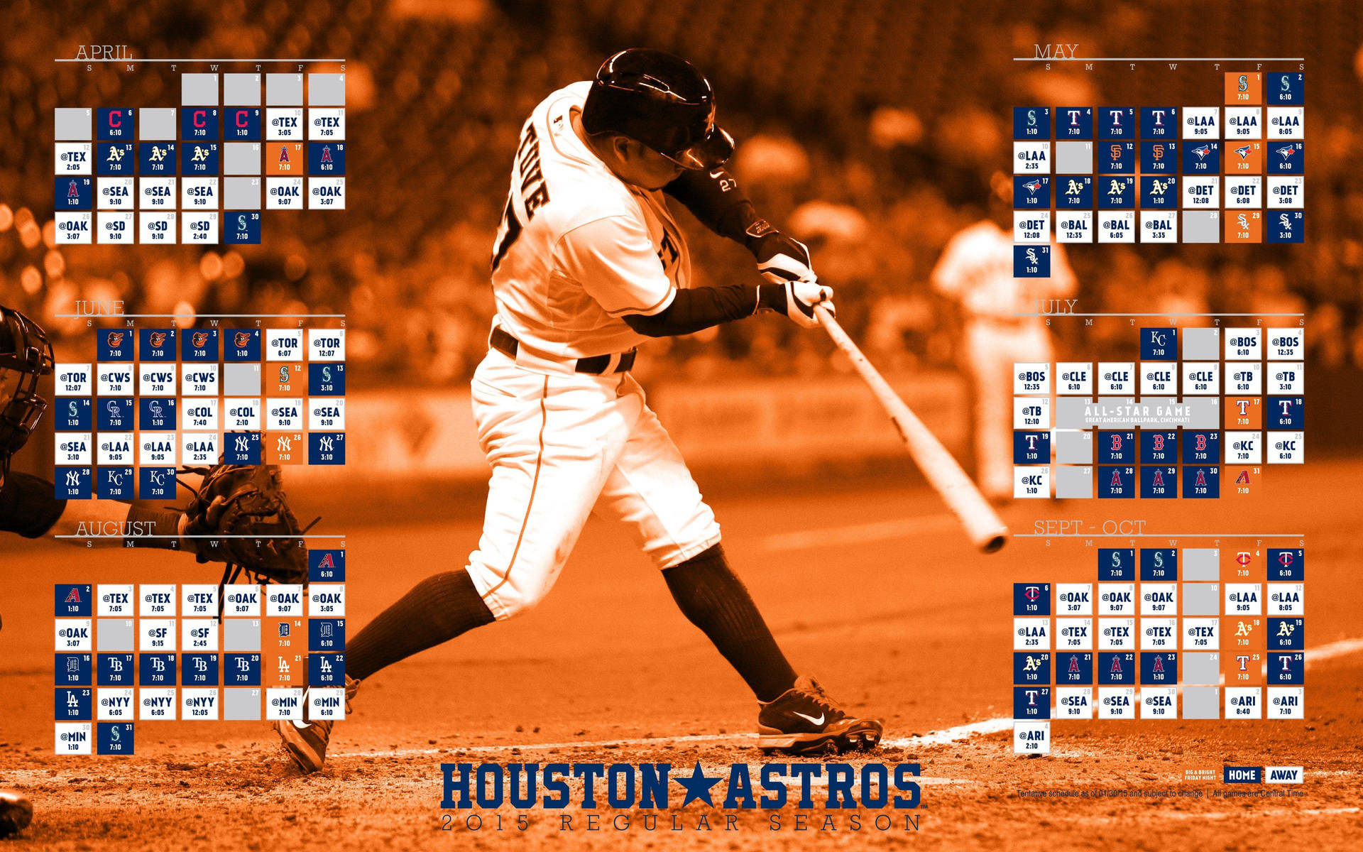 Houston Astros Game Calendar Background