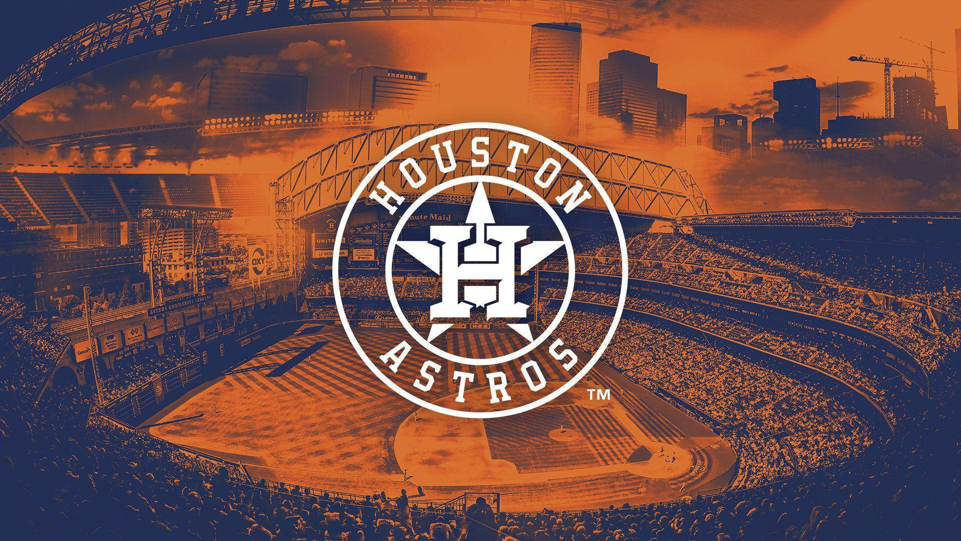 Houston Astros Monochrome Stadium Background