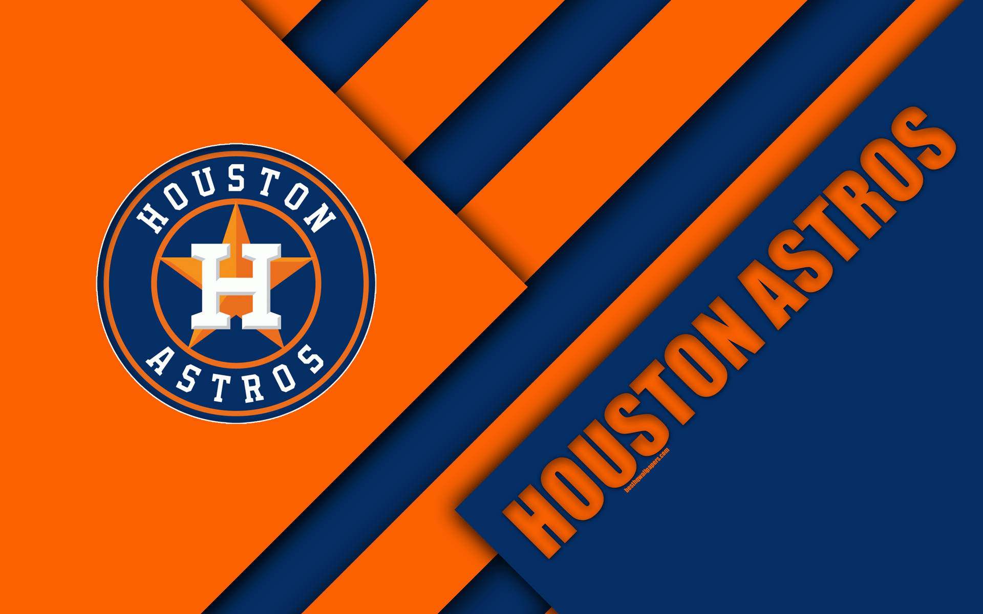 Houston Astros Orange Blue Themed Logo Background