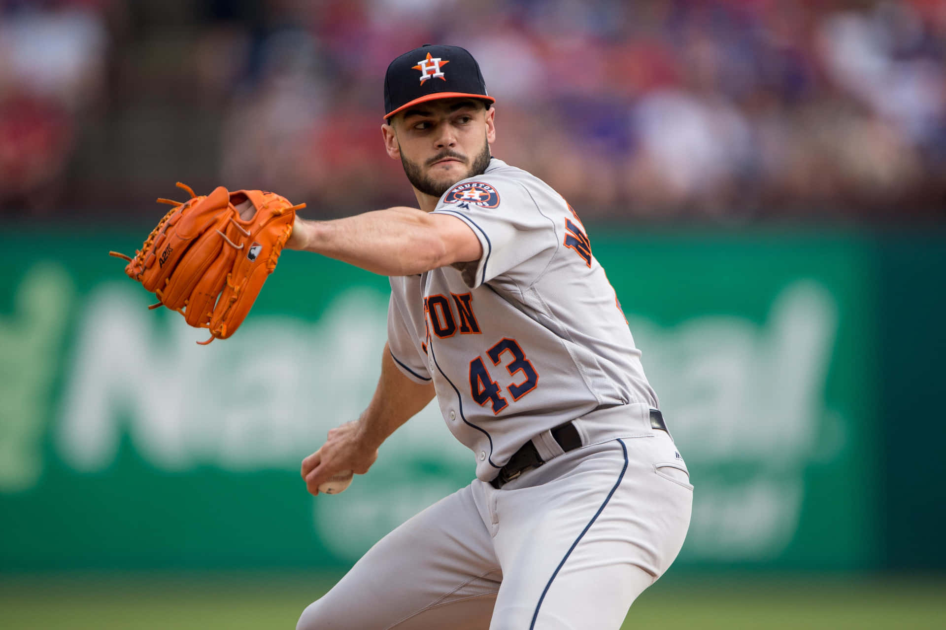 Houston Astros Pitcher Throwing A Ball