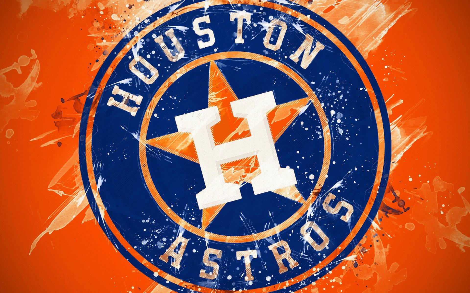 Houston Astros Two Tone Emblem Logo Background