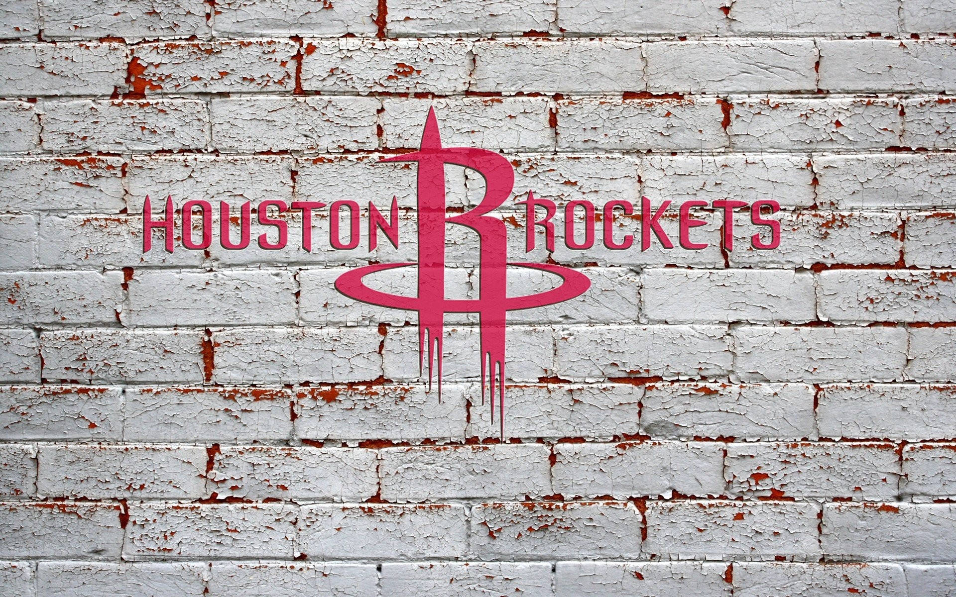 Houston Rockets Brick Wall Art Background