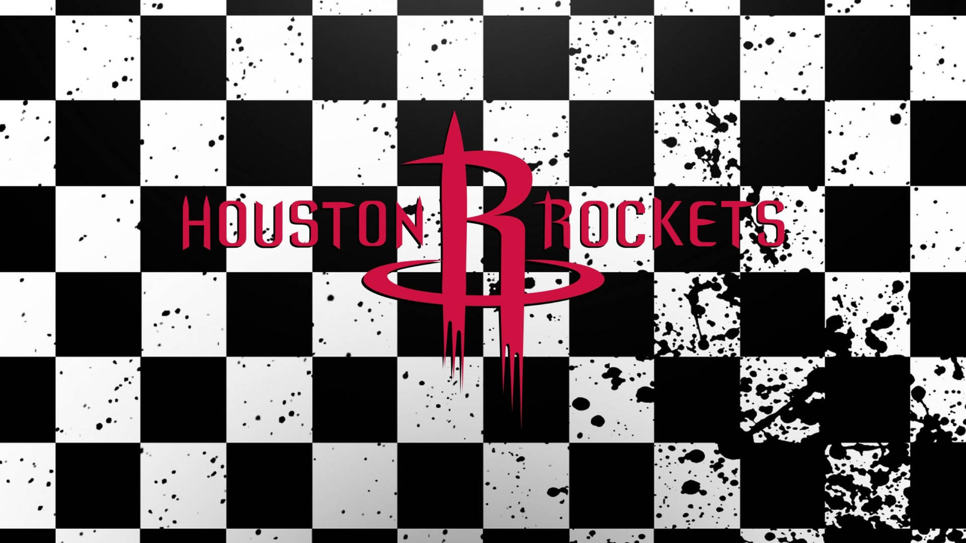 Houston Rockets Checkered Background