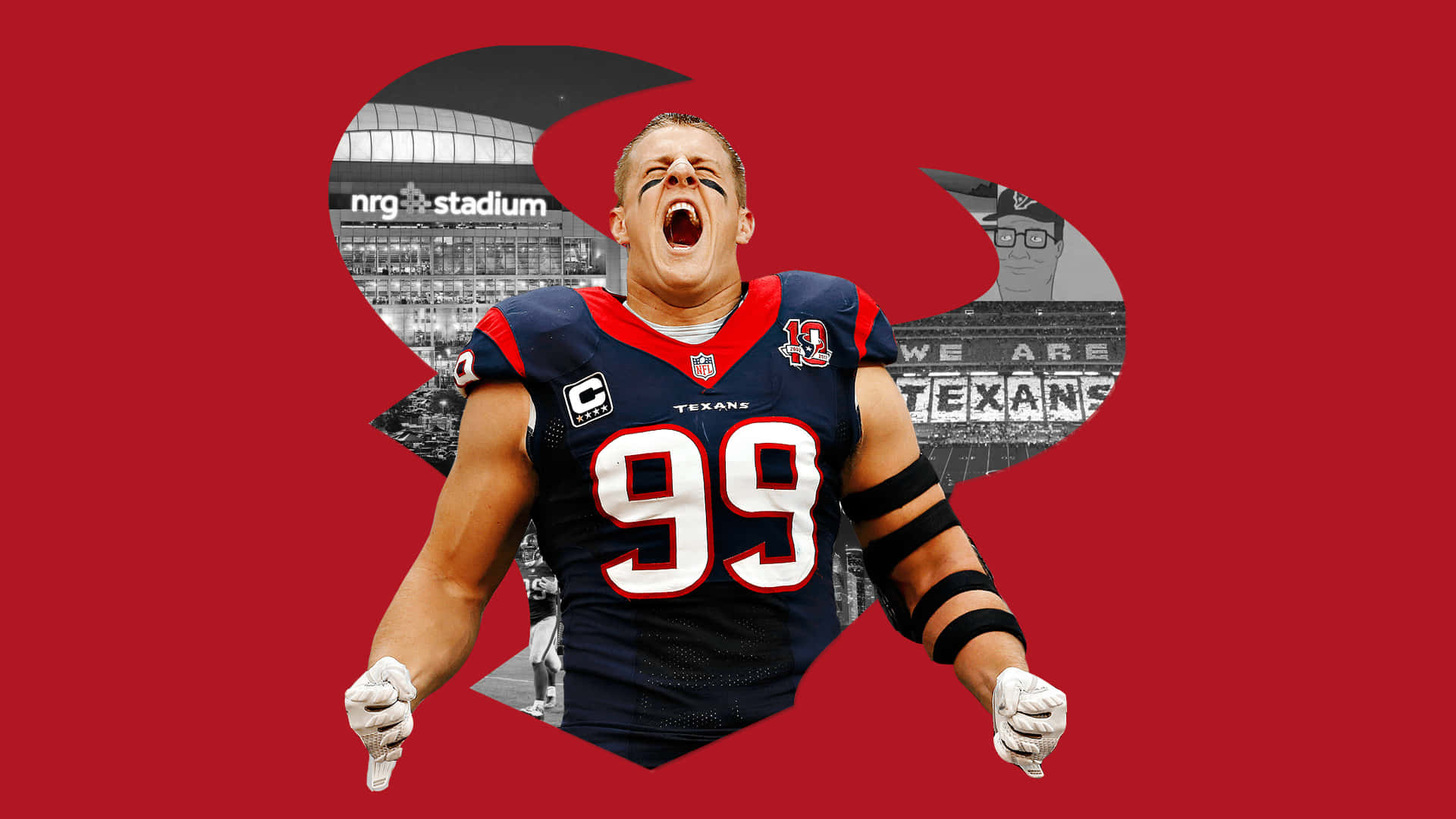 Houston Texans Defensive End J.j. Watt Background