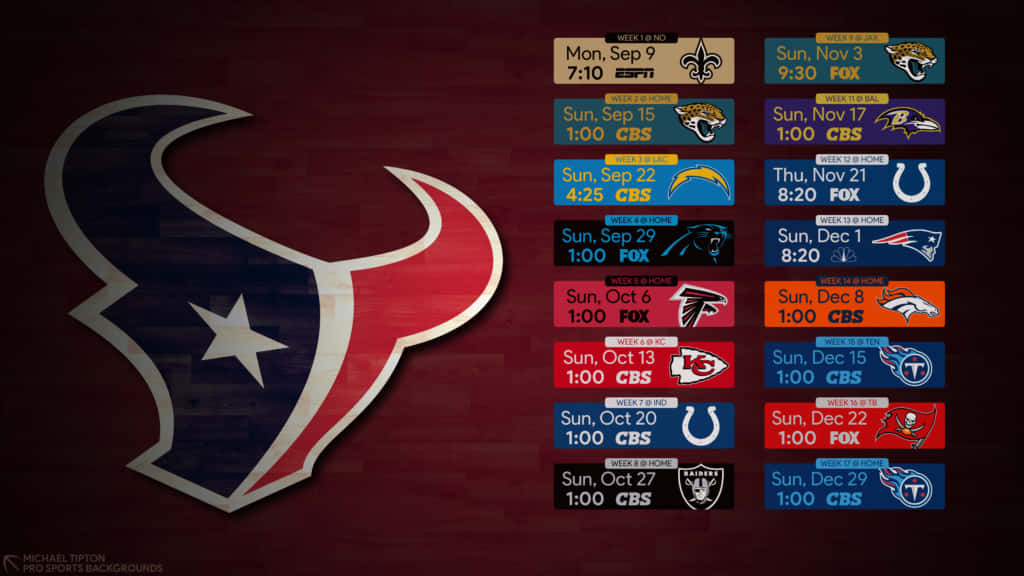 Houston Texans Primary Logo From 2019 Background