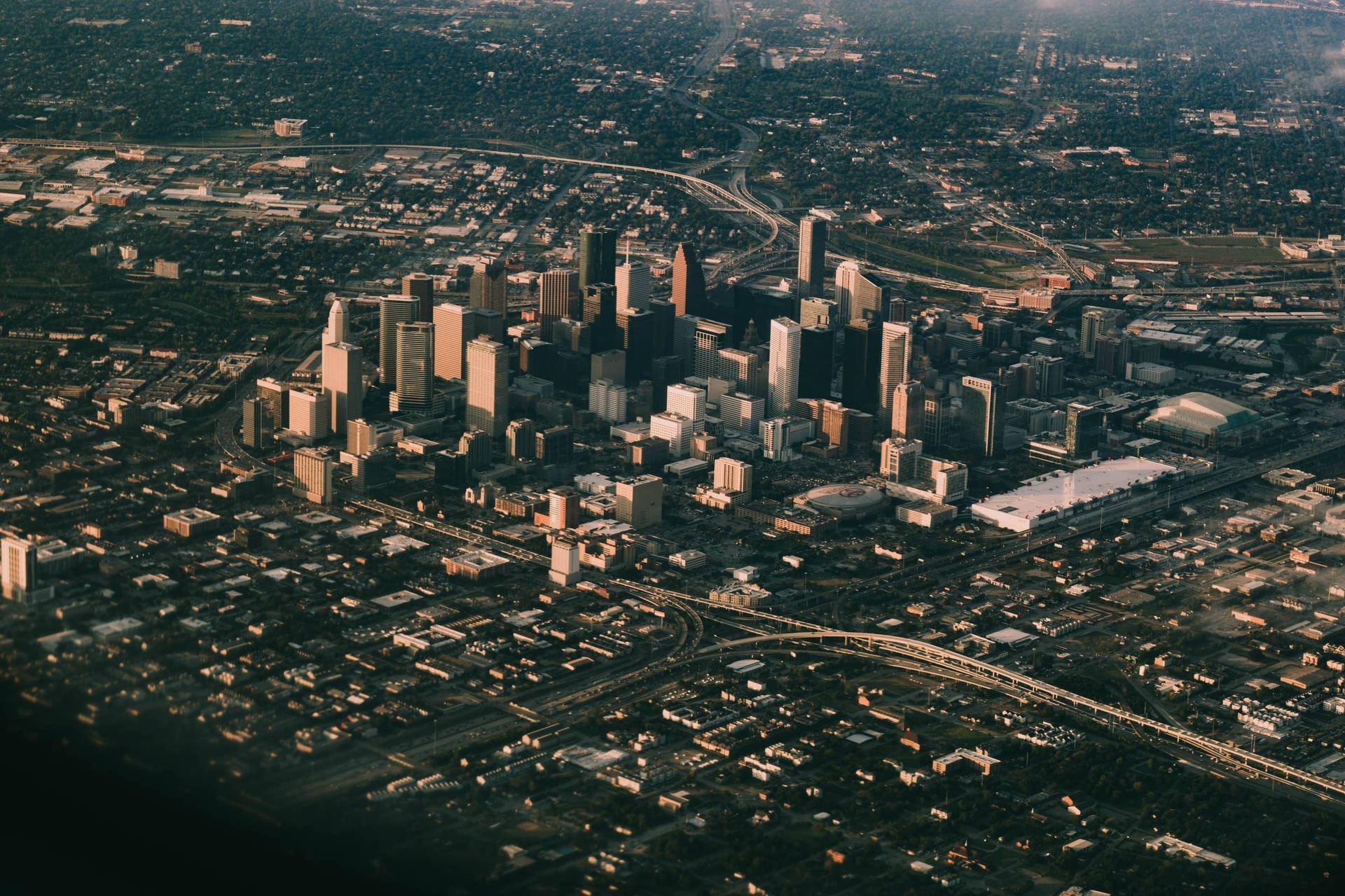 Houston Texas Aerial View Background