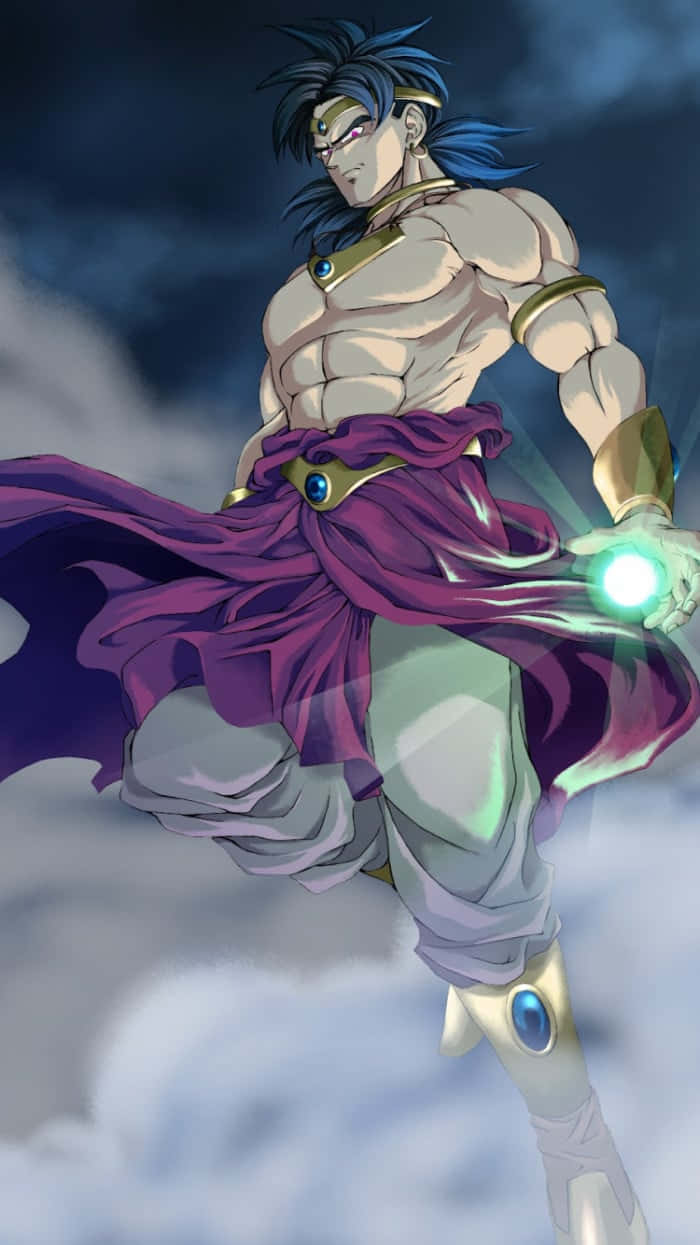 Hovering Broly Iphone Ki Blast Background