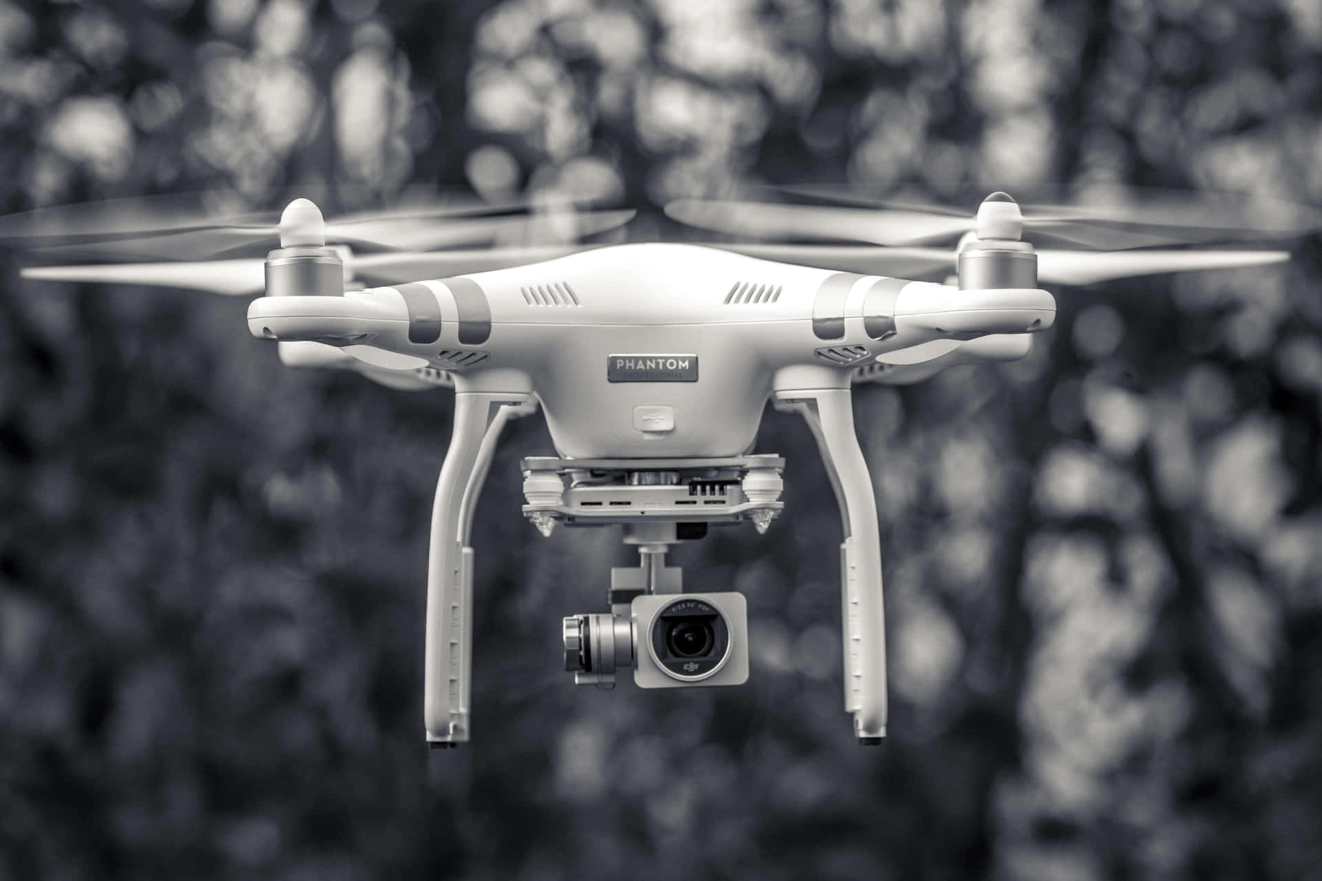 Hovering Drone Black And White Photography.jpg