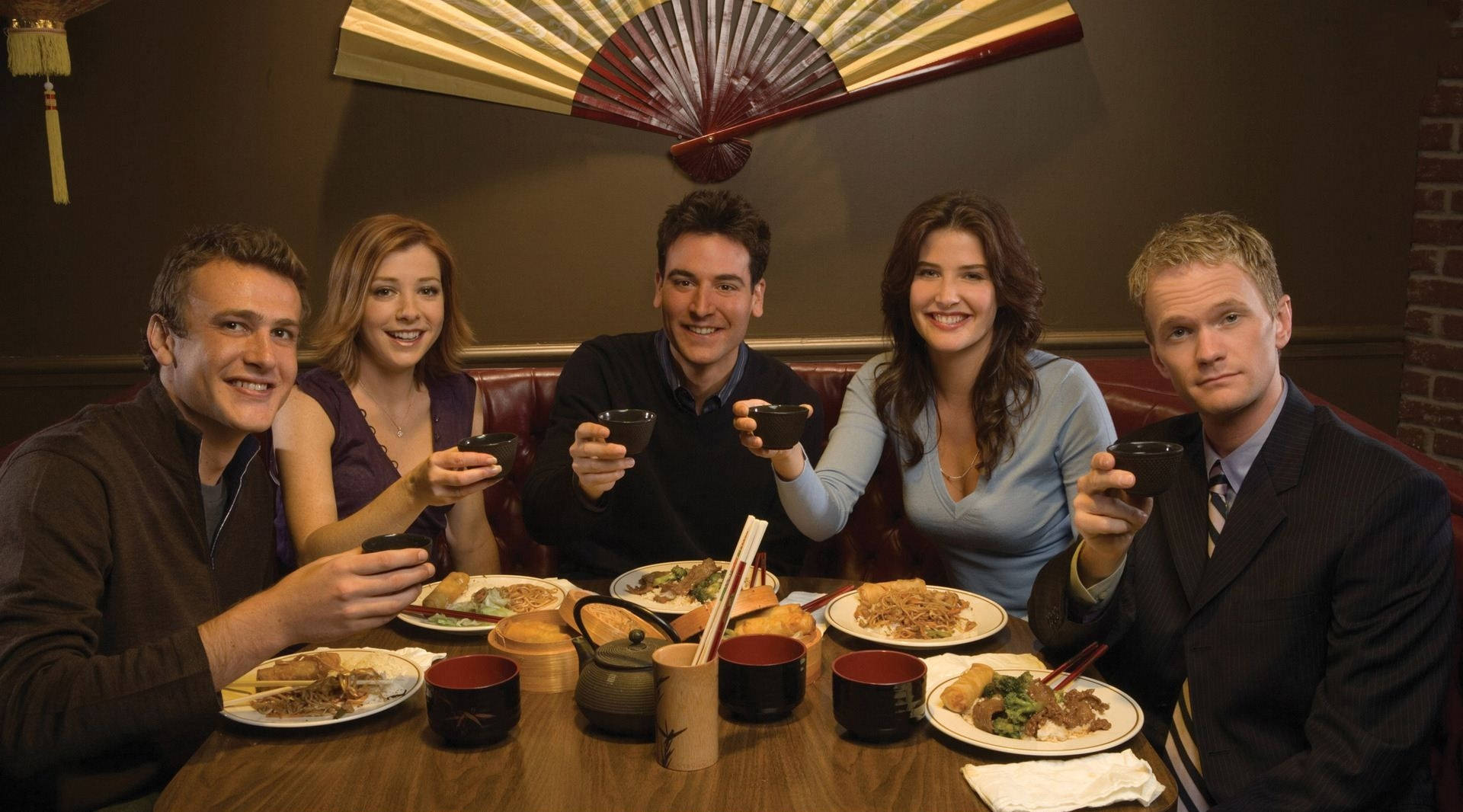 How I Met Your Mother Cast Dining Background