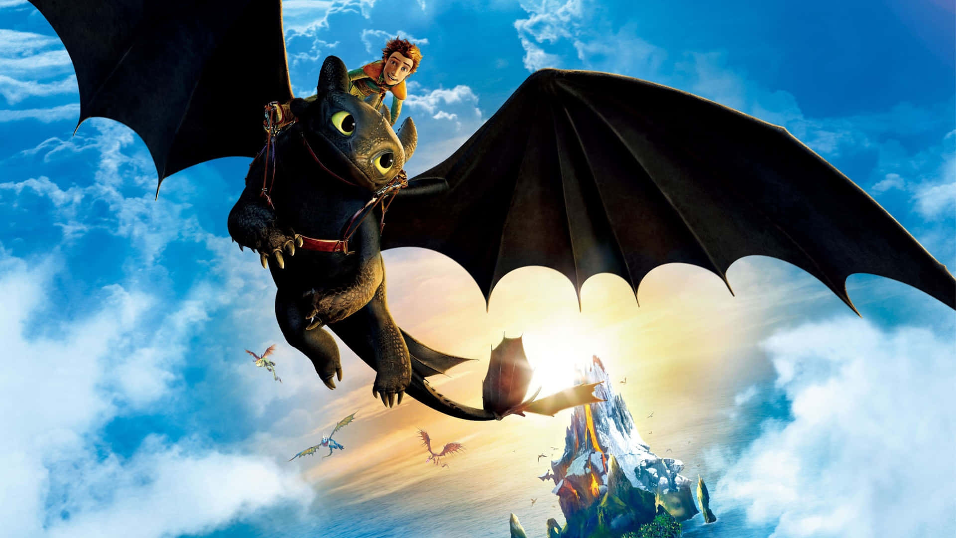 How To Train Your Dragon 4k Flying Friends Background