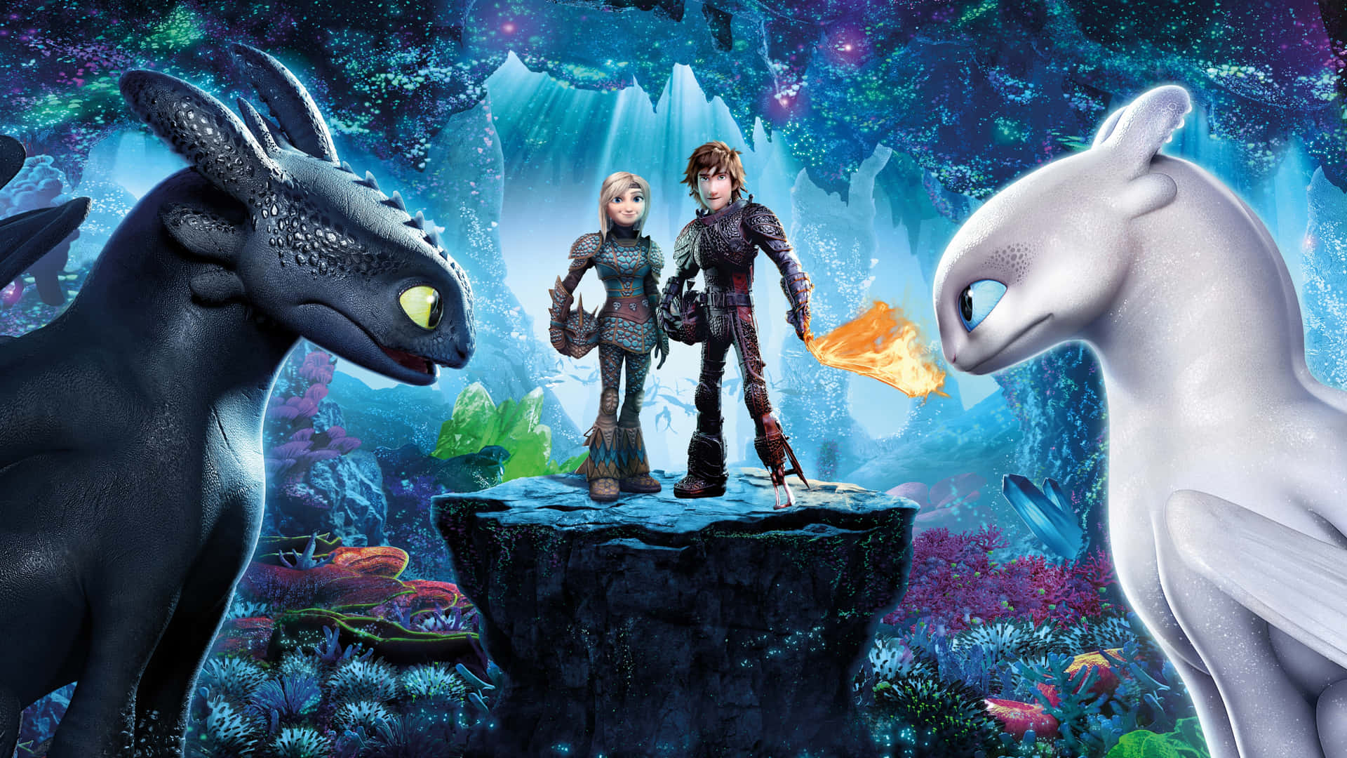 How To Train Your Dragon 4k Main Characters Background