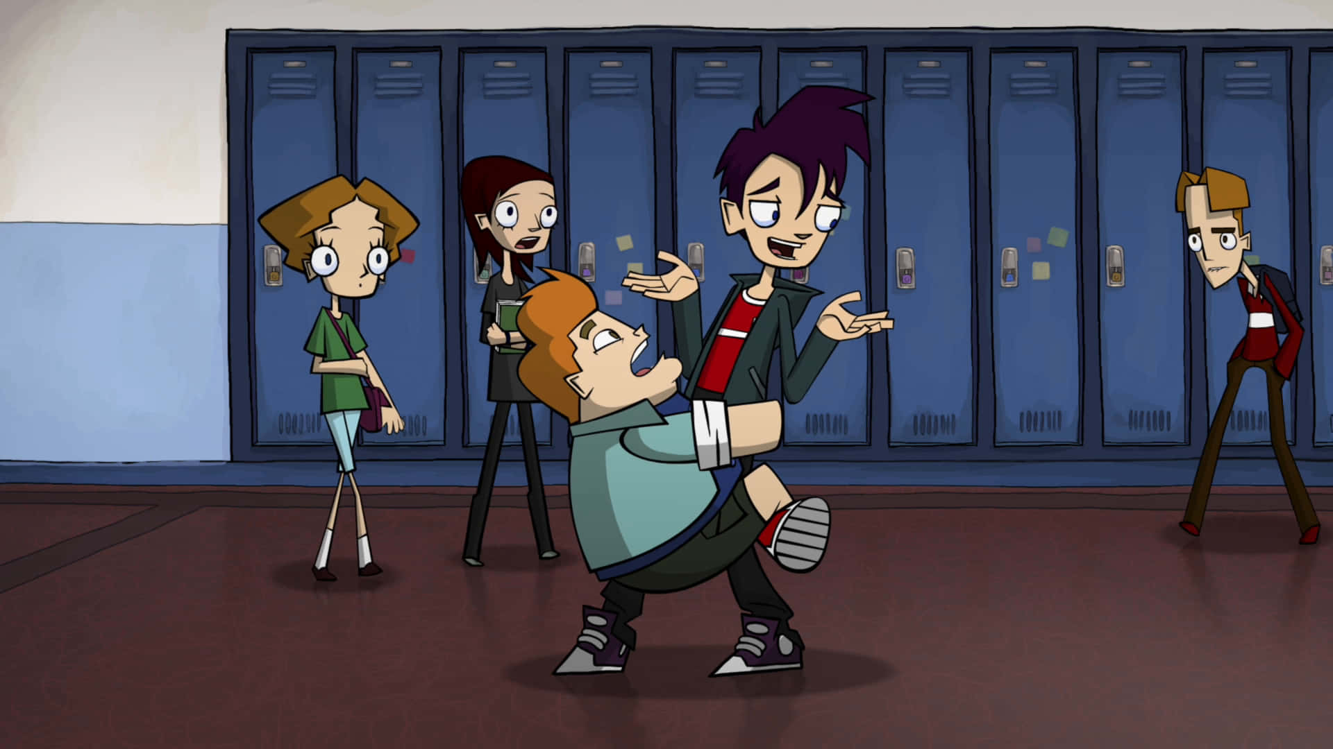 Howard Clinging Onto Randy Cunningham 9th Grade Ninja