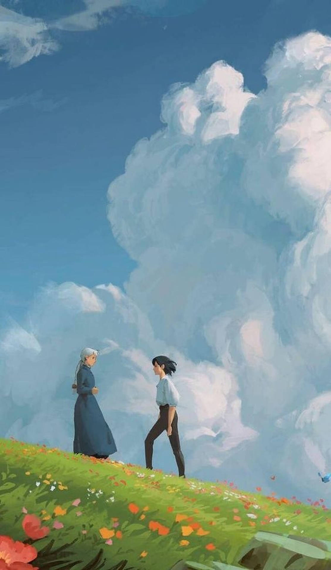 Howl And Sophie Love Art Background