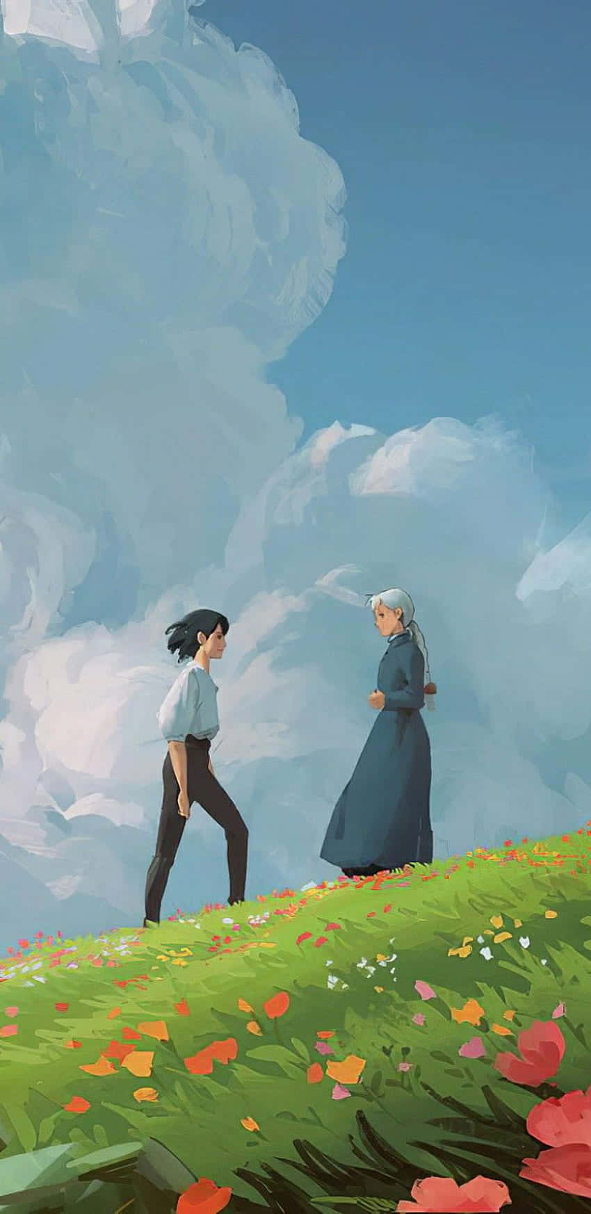 Howl And Sophie Studio Ghibli Phone Background