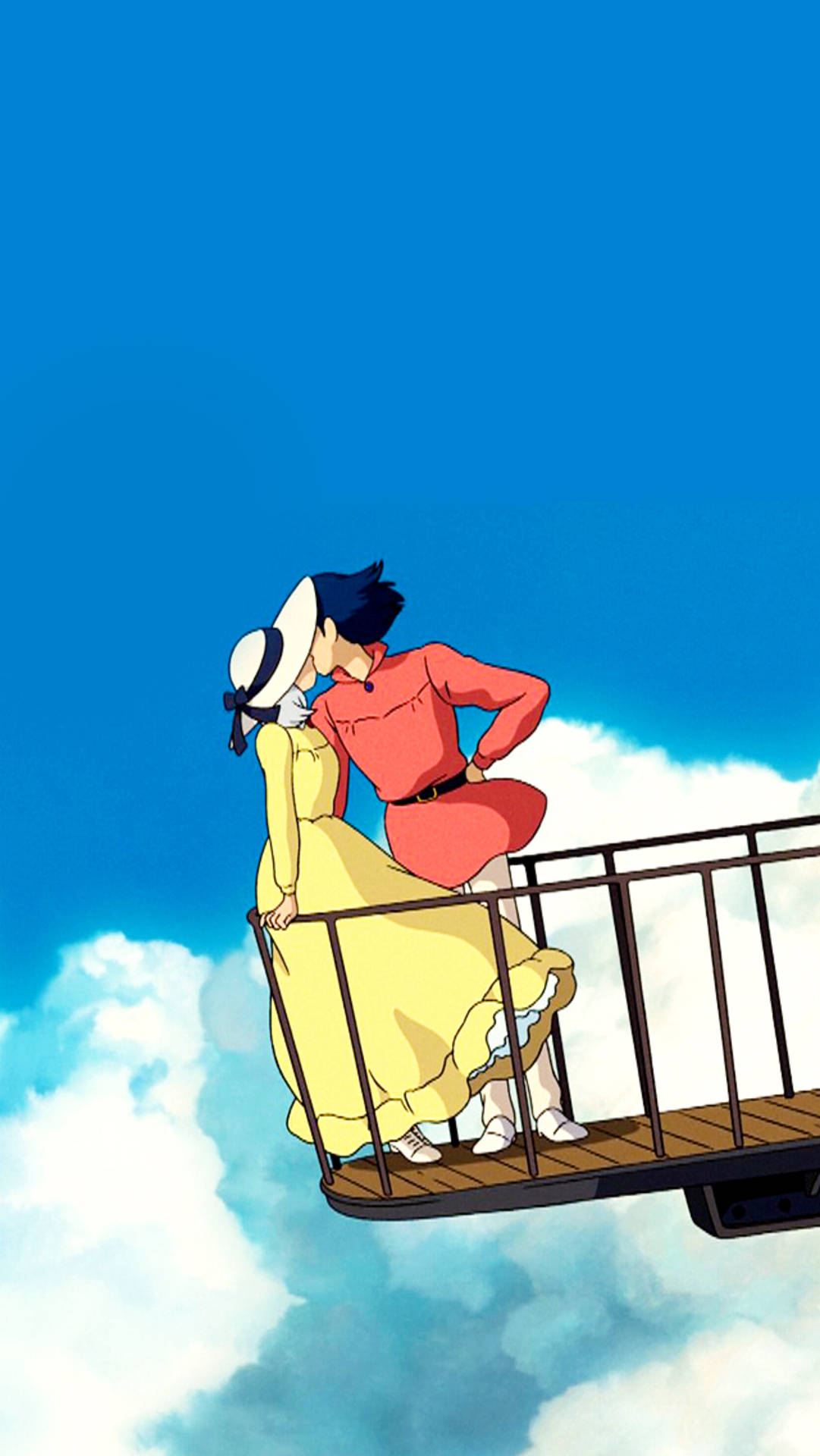 Howl Sophie Kiss Howl's Moving Castle Phone Background
