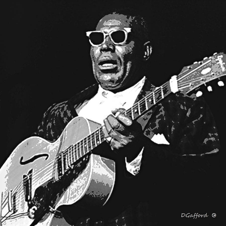 Howlin Wolf Playing The Guitar Blues Singer Background