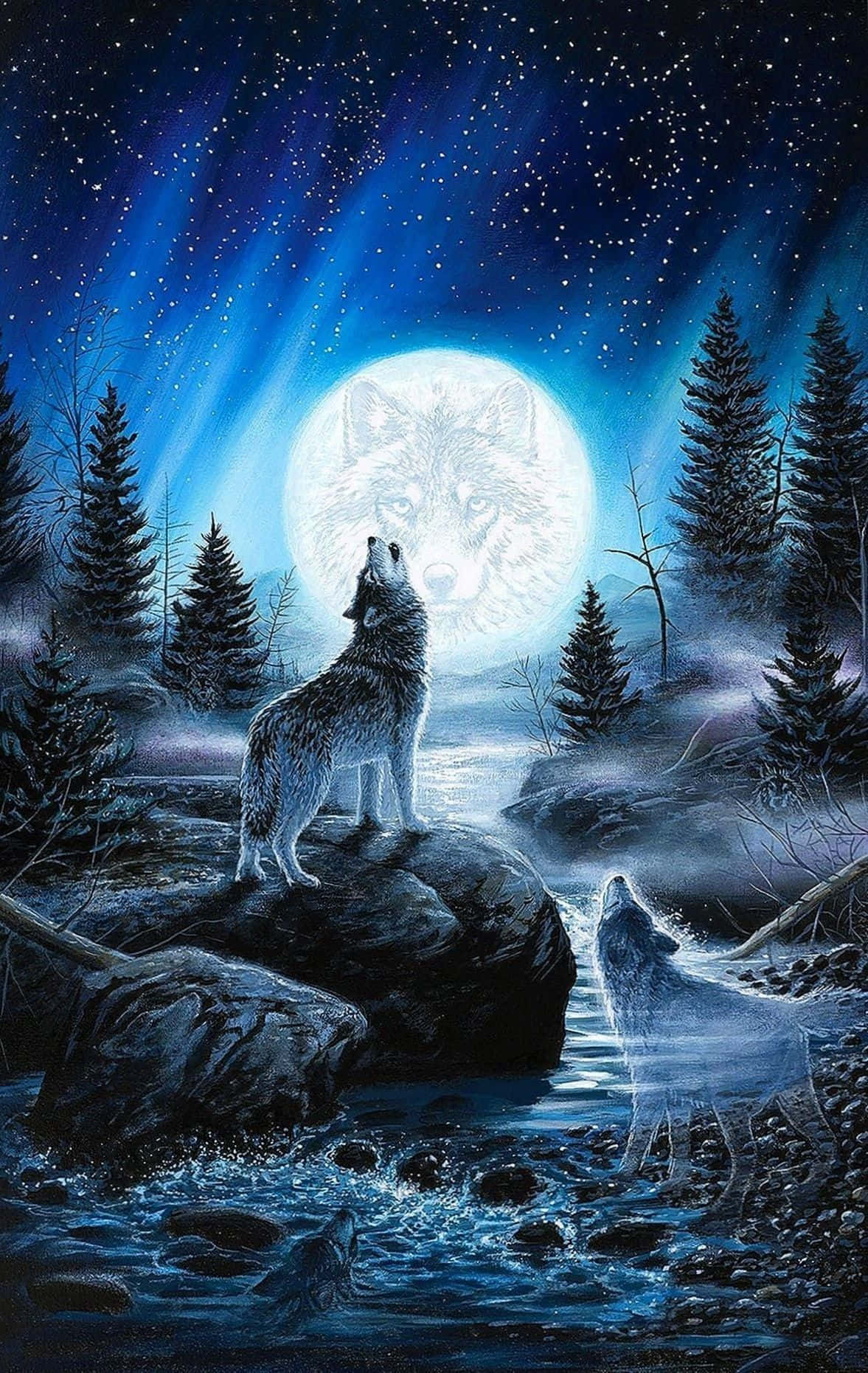 Howling At The Full Wolf Moon Background