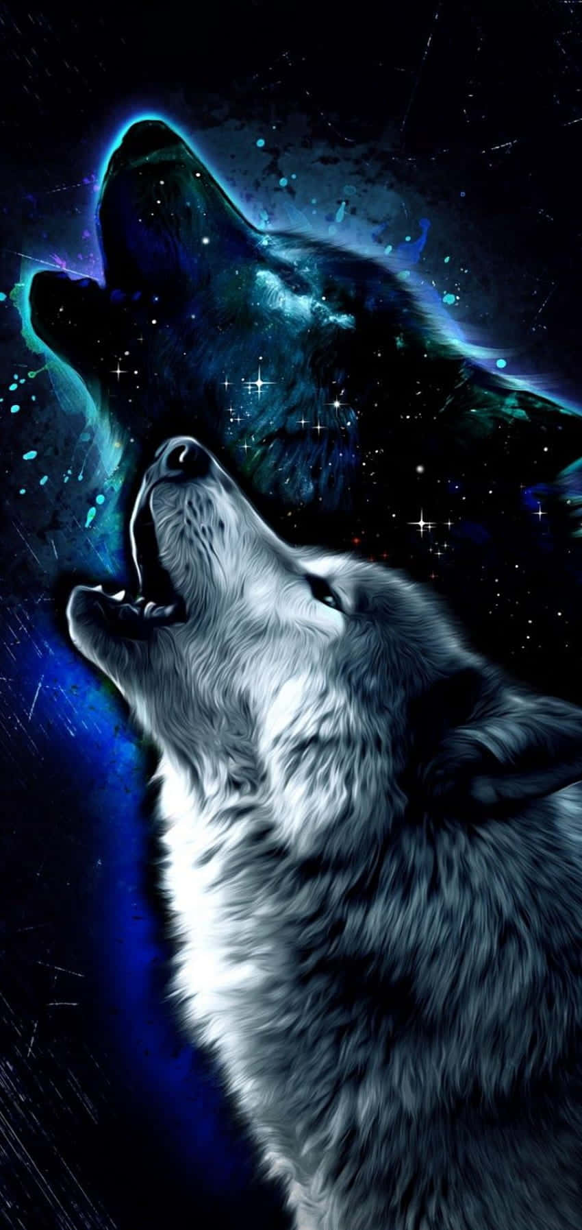 Howling Epic Wolves Background