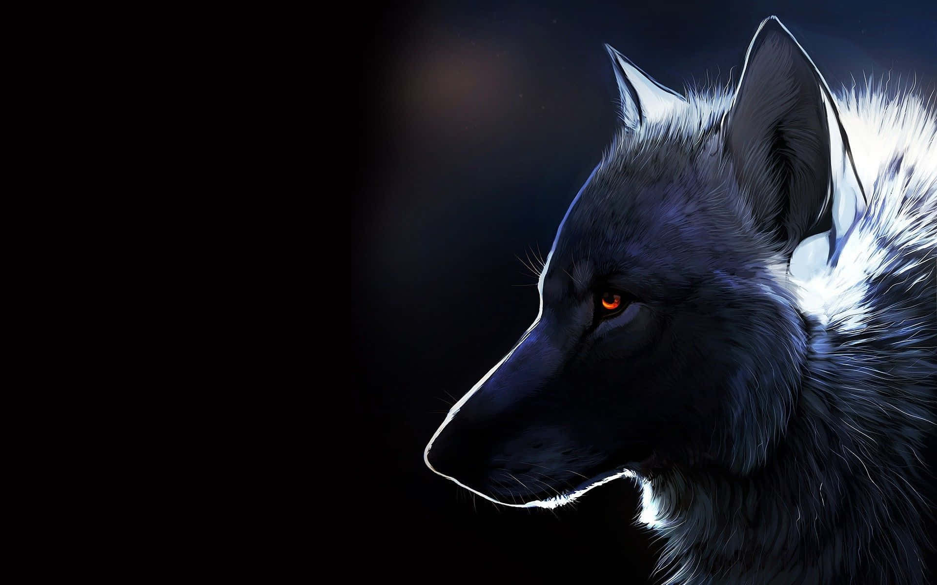 Howling Under The Starry Night Sky – Super Cool Wolf Background