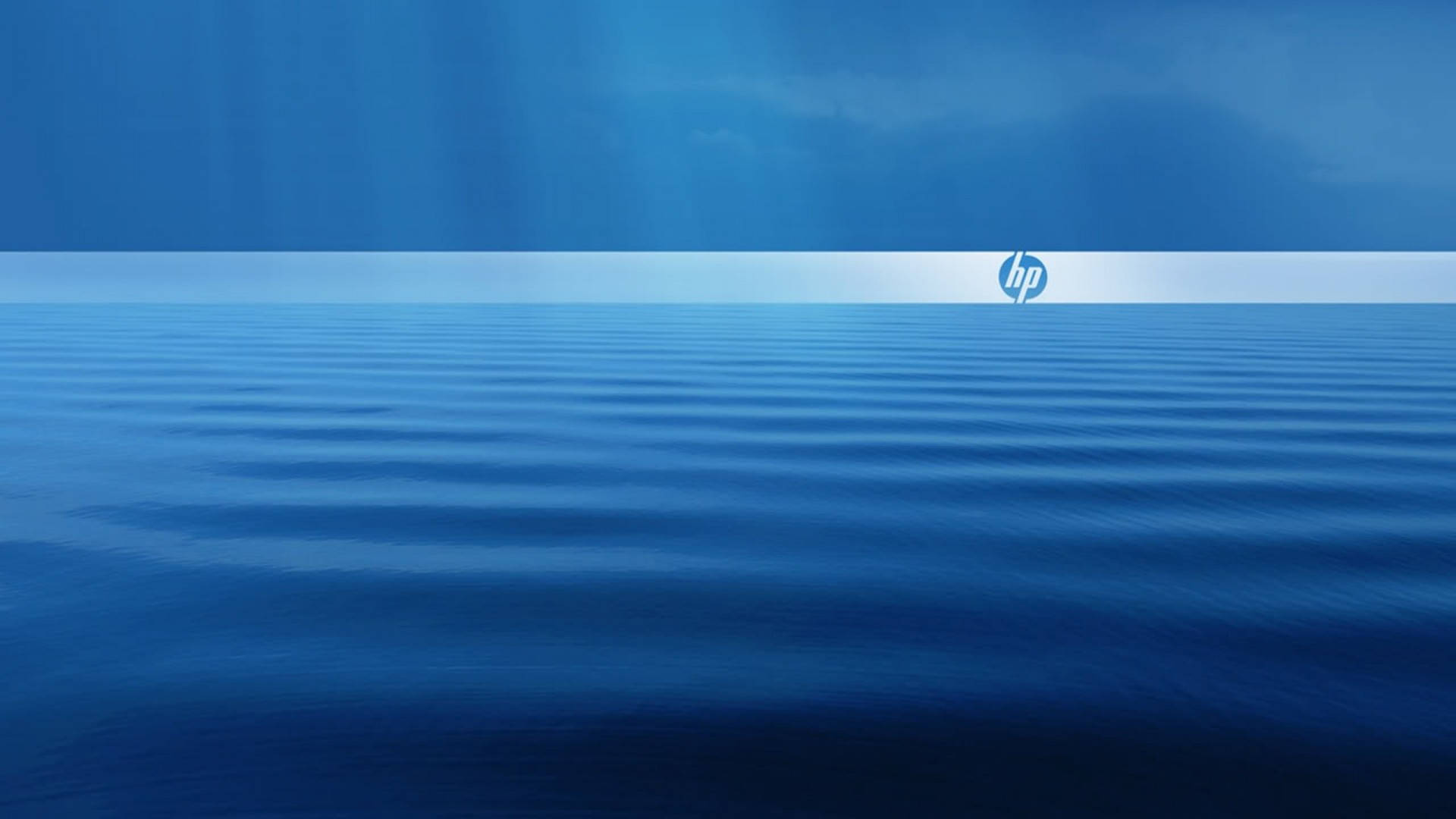 Hp Laptop Logo Over Water Background