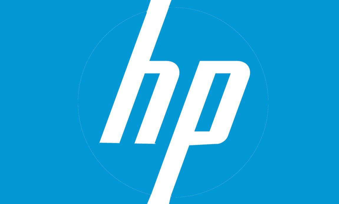 Hp Logo In Light-blue Background