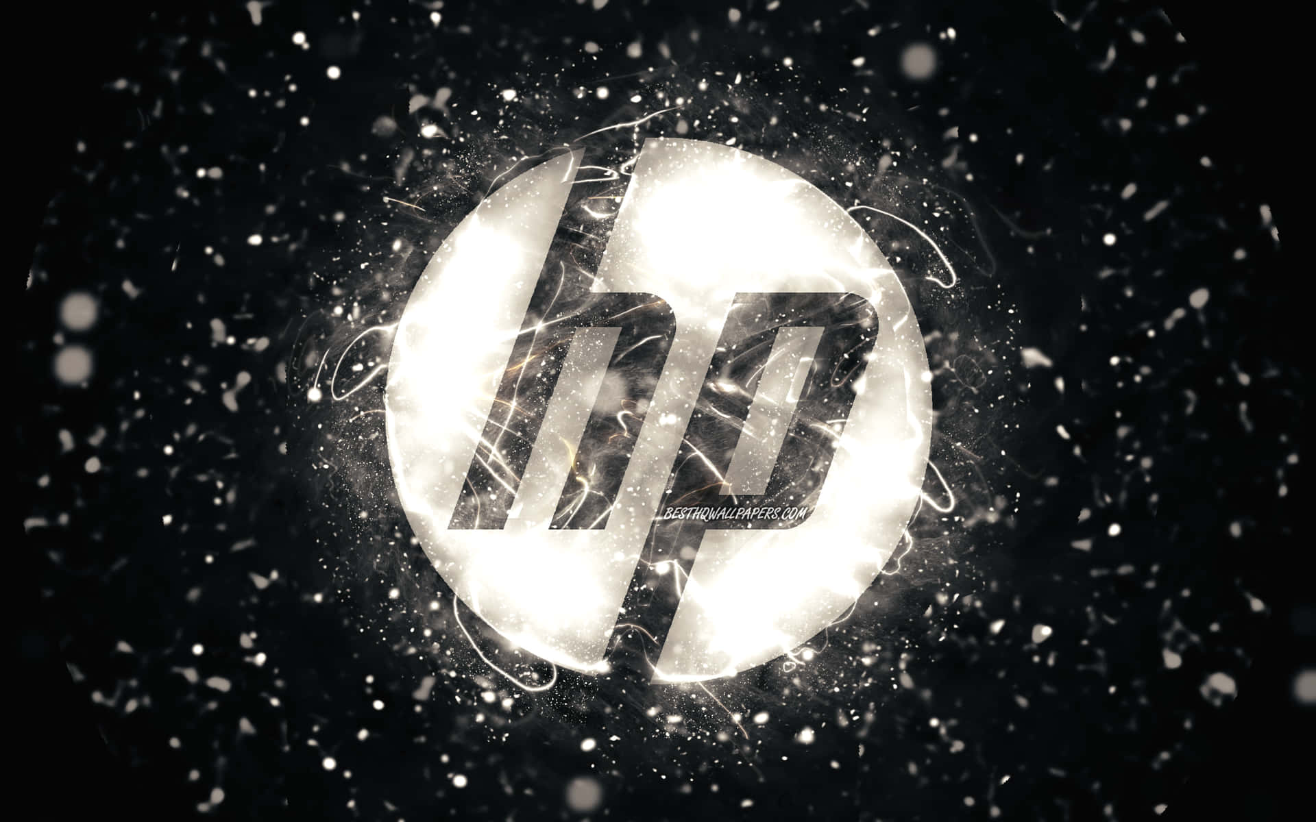 Hp Logo In The Snow Background