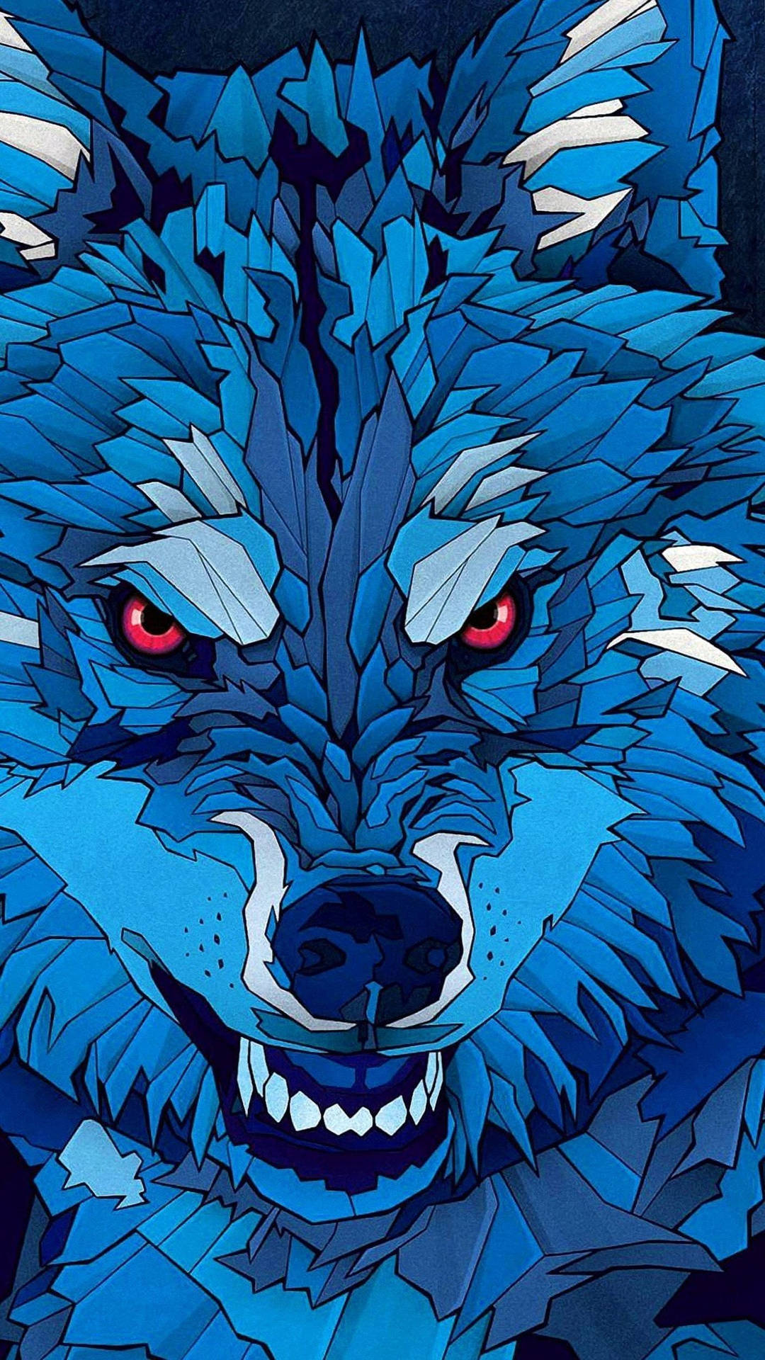 Htc Blue Wolf Background