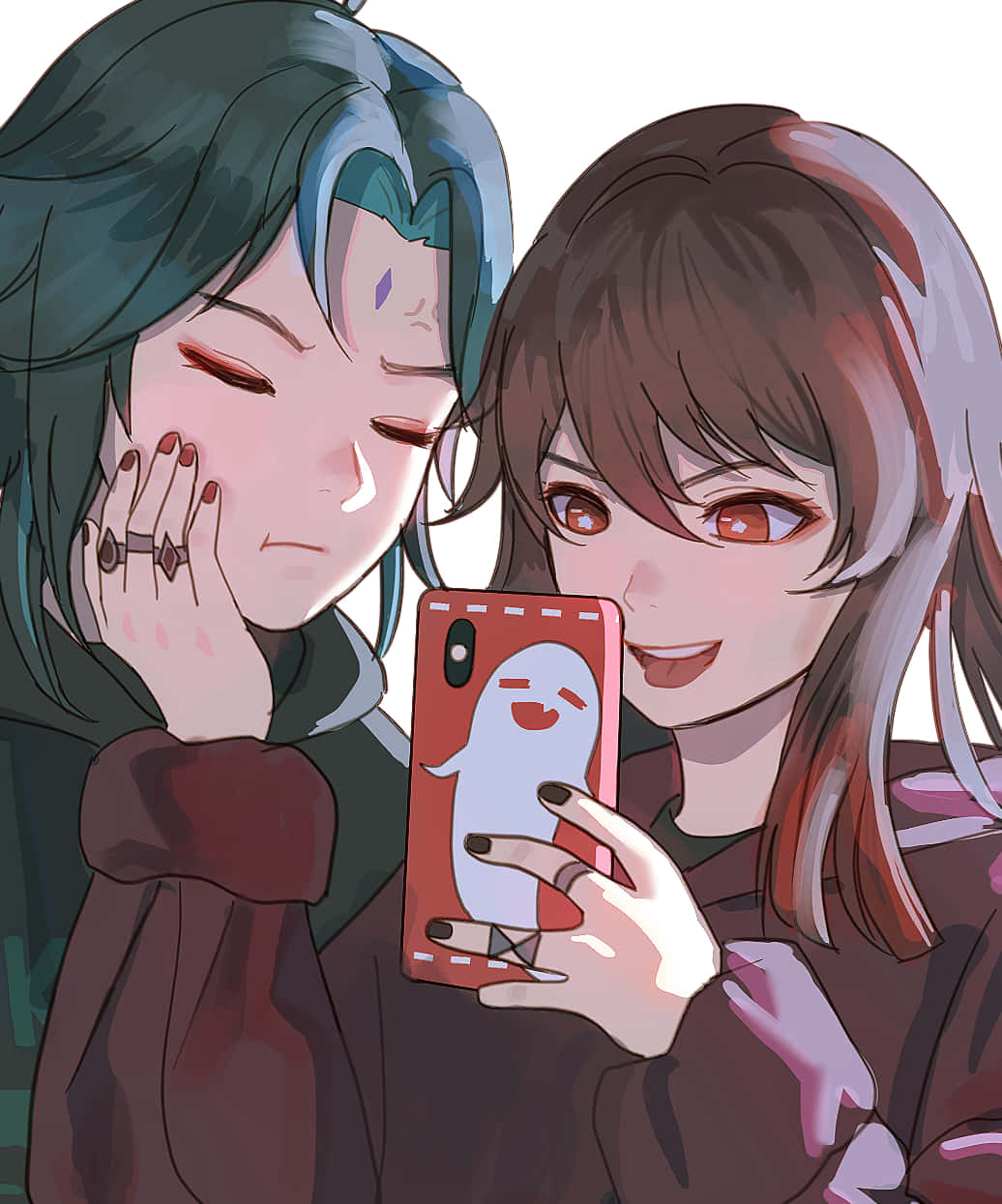 Hu Tao Mischief Xiao Pfp Background