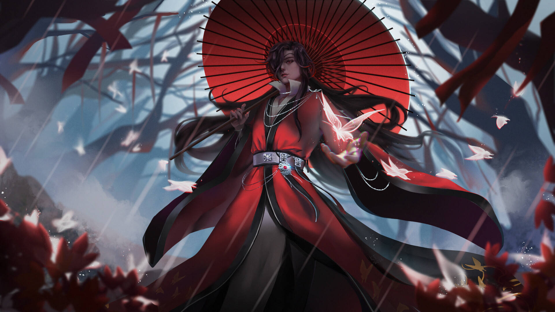 Hua Cheng Red Robe Background