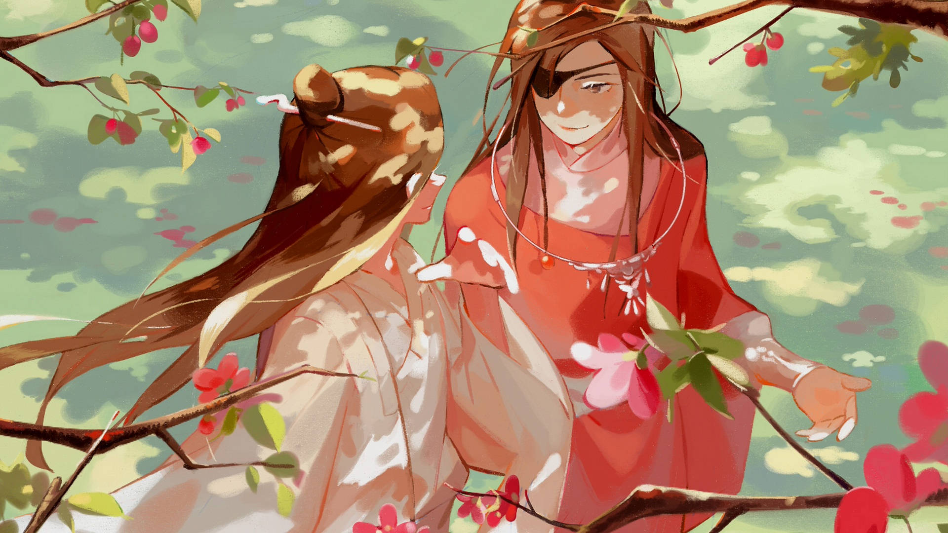 Hua Cheng Under A Tree Background