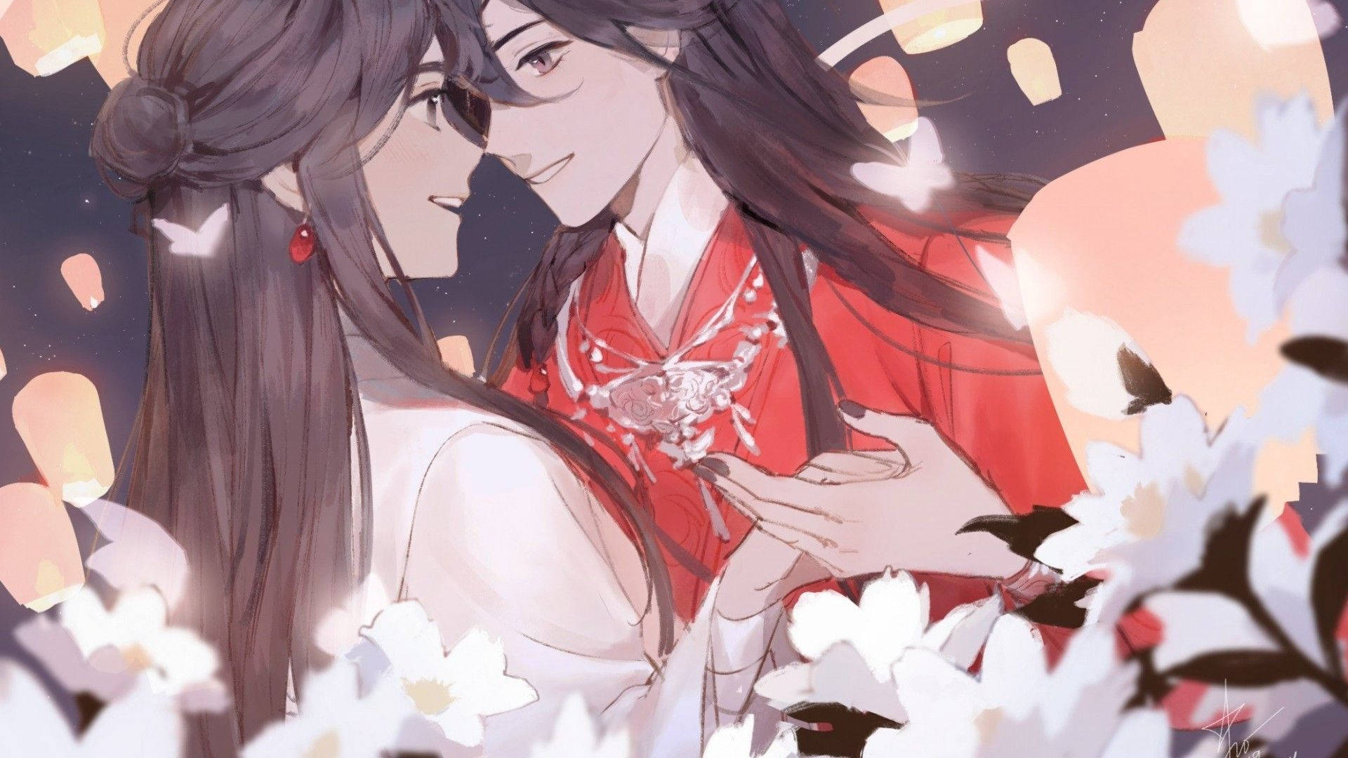 Hua Cheng With Xie Lian Background