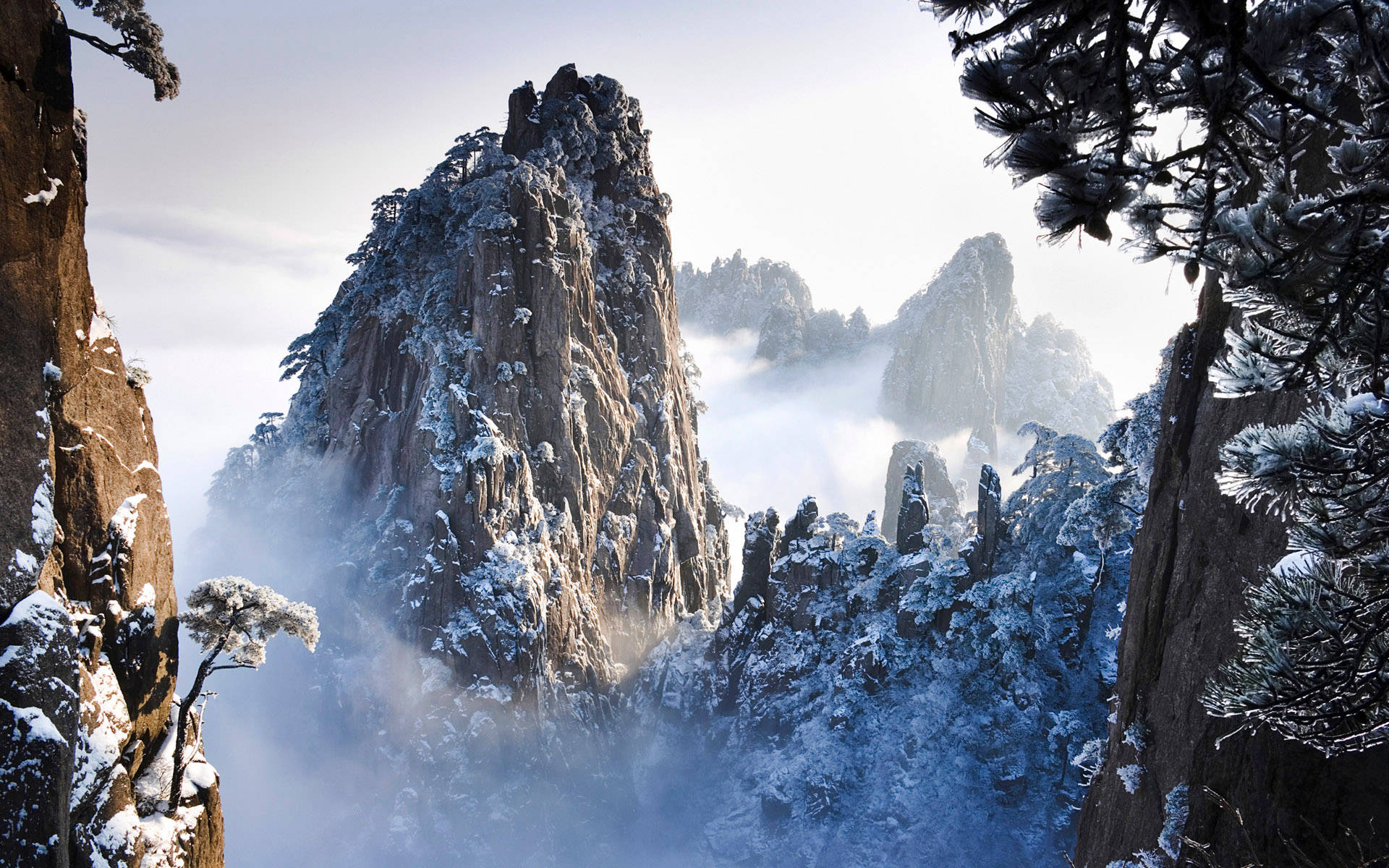 Huangshan Snow Mountain Peaks