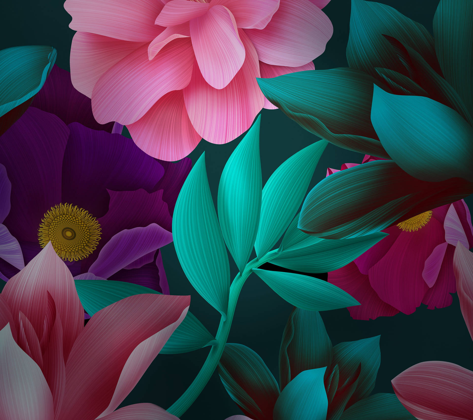 Huawei Nature Flowers Background