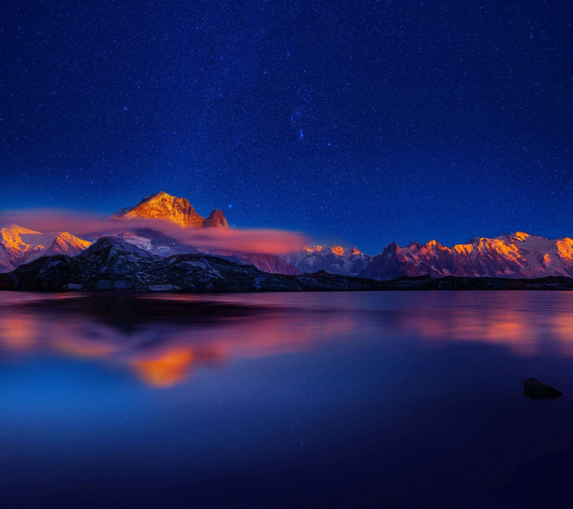 Huawei P9 Night Mountains Background