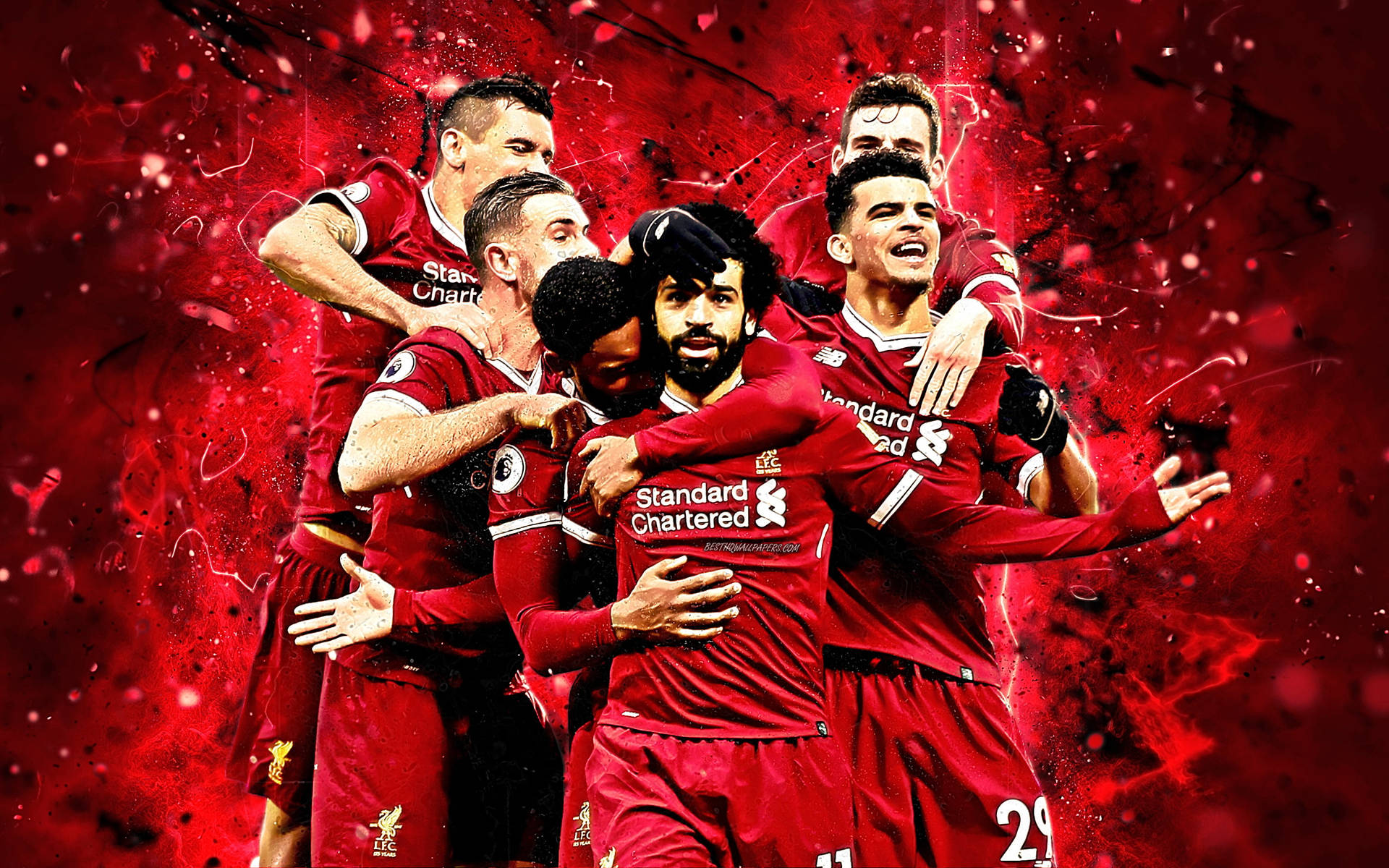 Huddled Team Of Fc Liverpool 4k Background