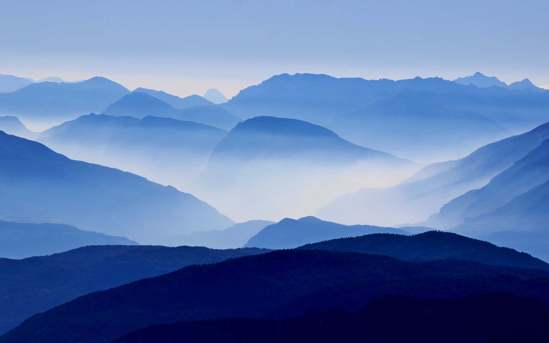 Hues Of Blue Mountain Background