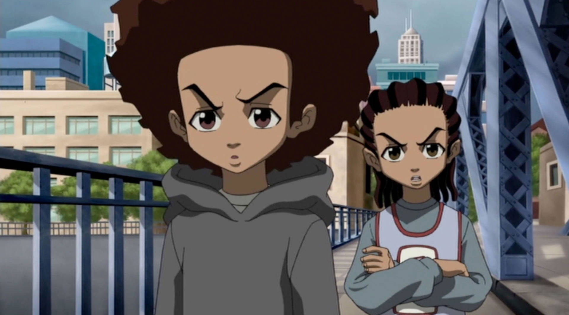 Huey And Riley Freeman Boondocks Hd Background